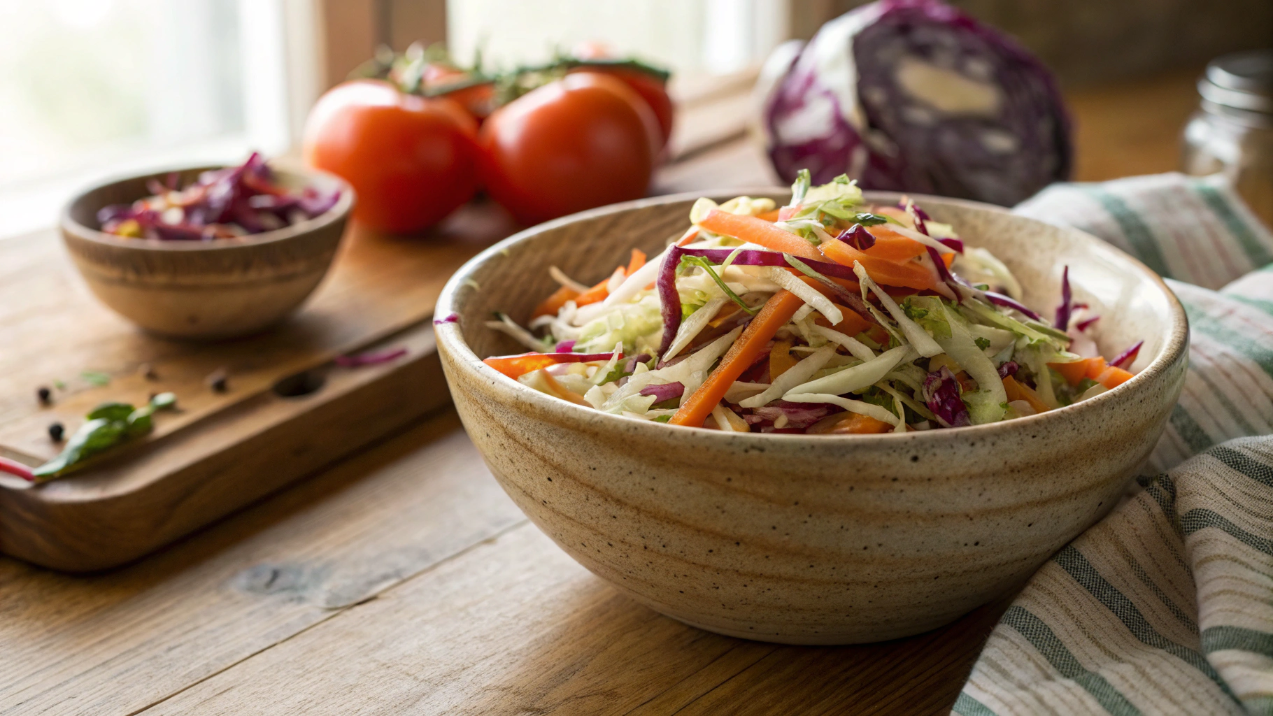 Keto Lettuce and Cabbage Slaw with Bacon