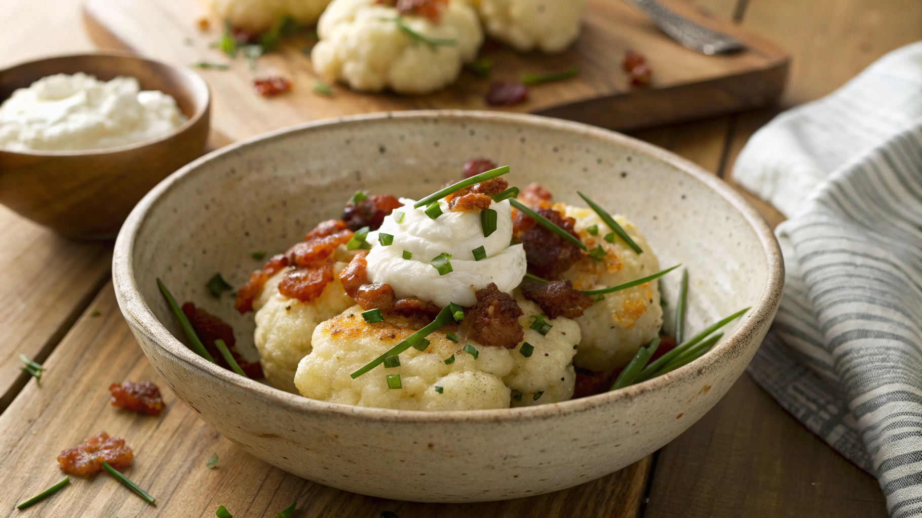 Keto Loaded Cauliflower Medallions