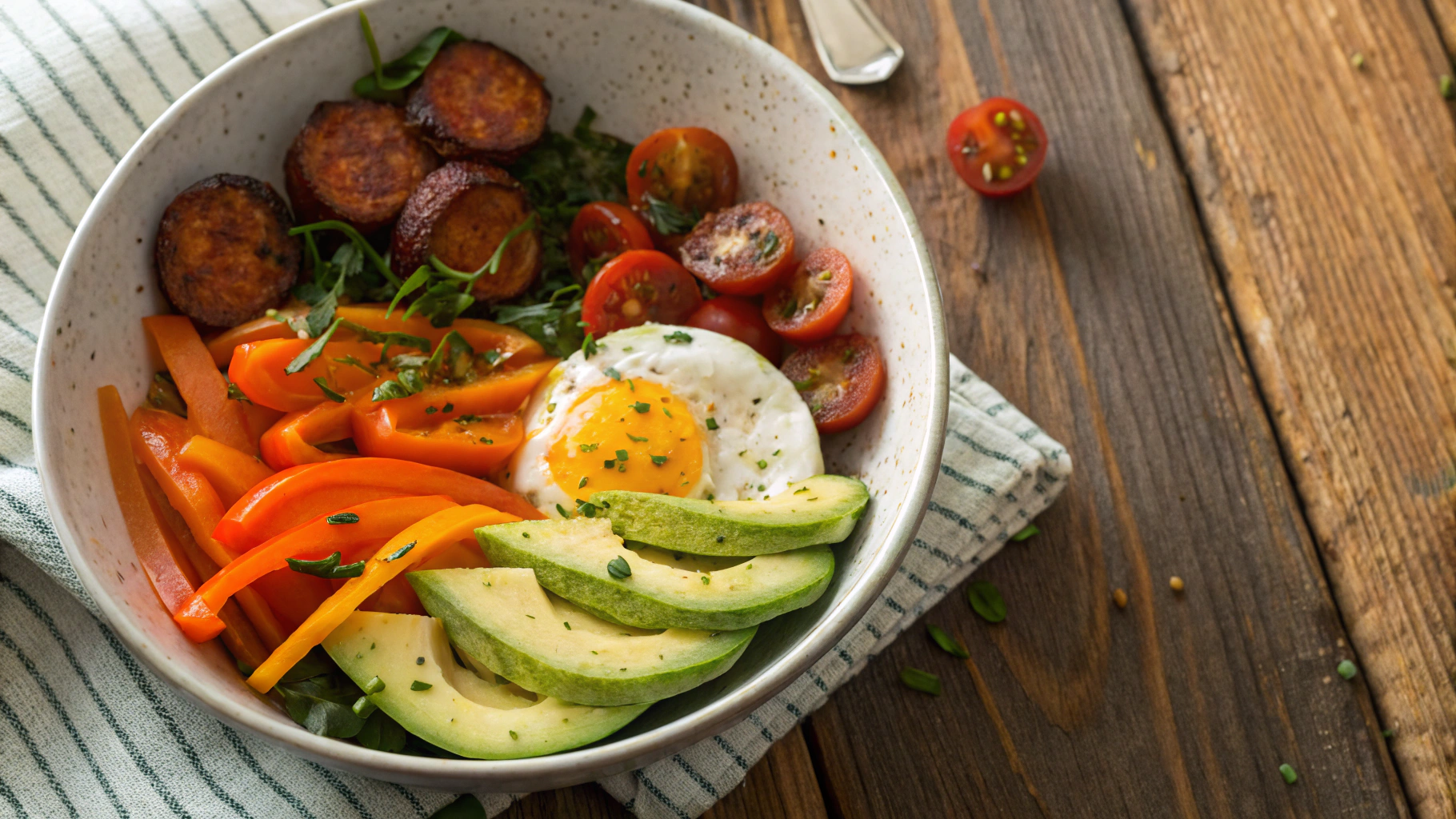 Keto Low Calorie Chorizo Breakfast Plate