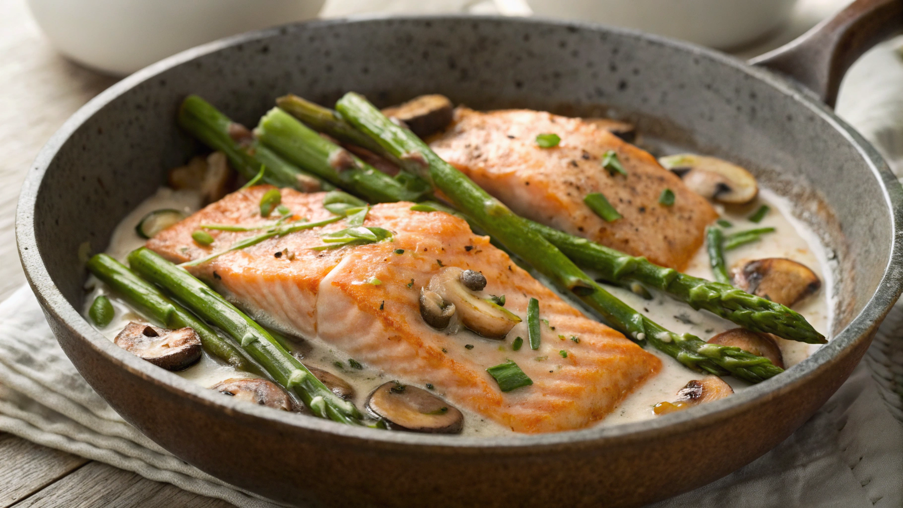 Keto Low Sodium Dijon Salmon Skillet