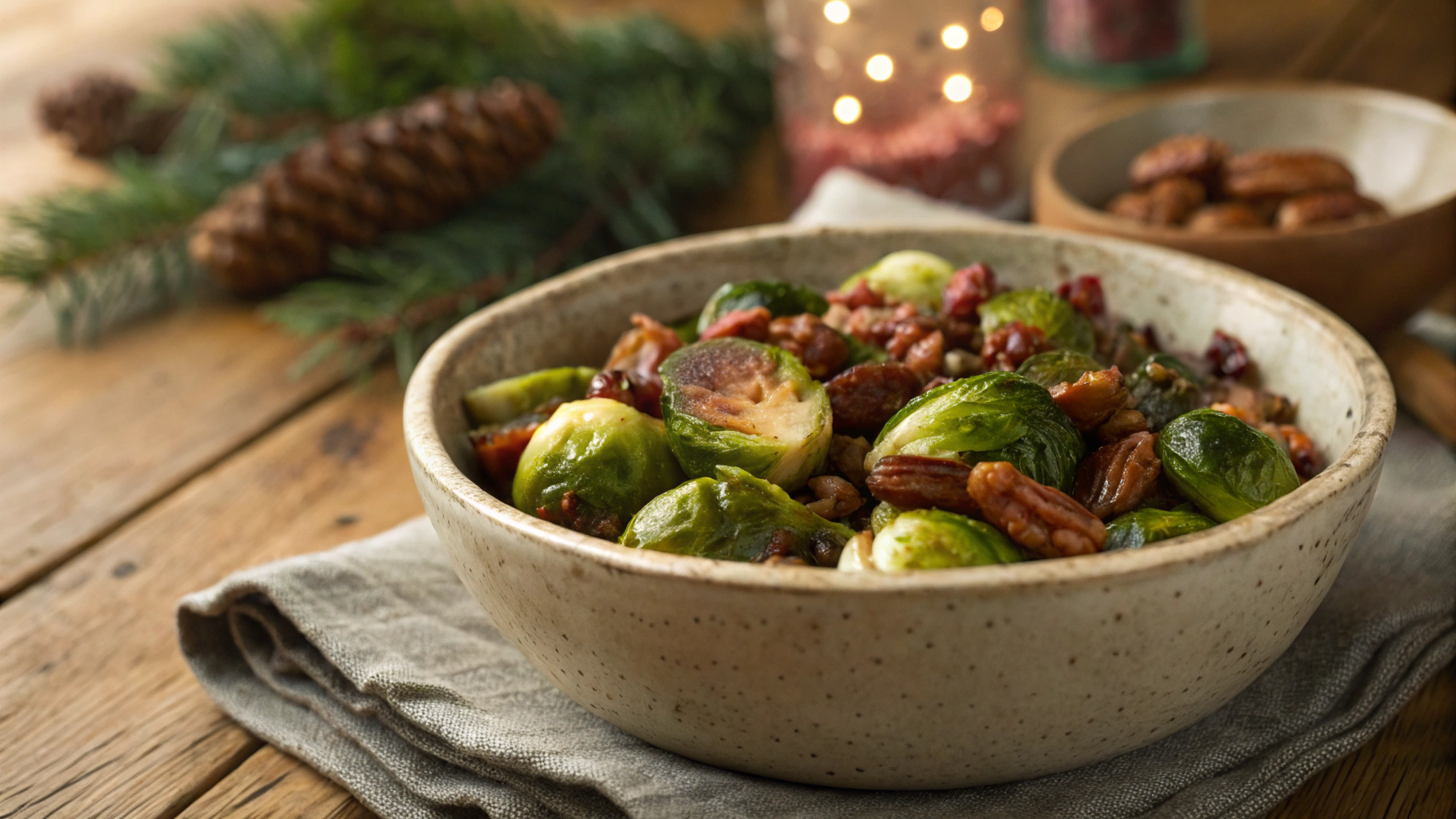 Keto Maple Cinnamon Roasted Sprouts