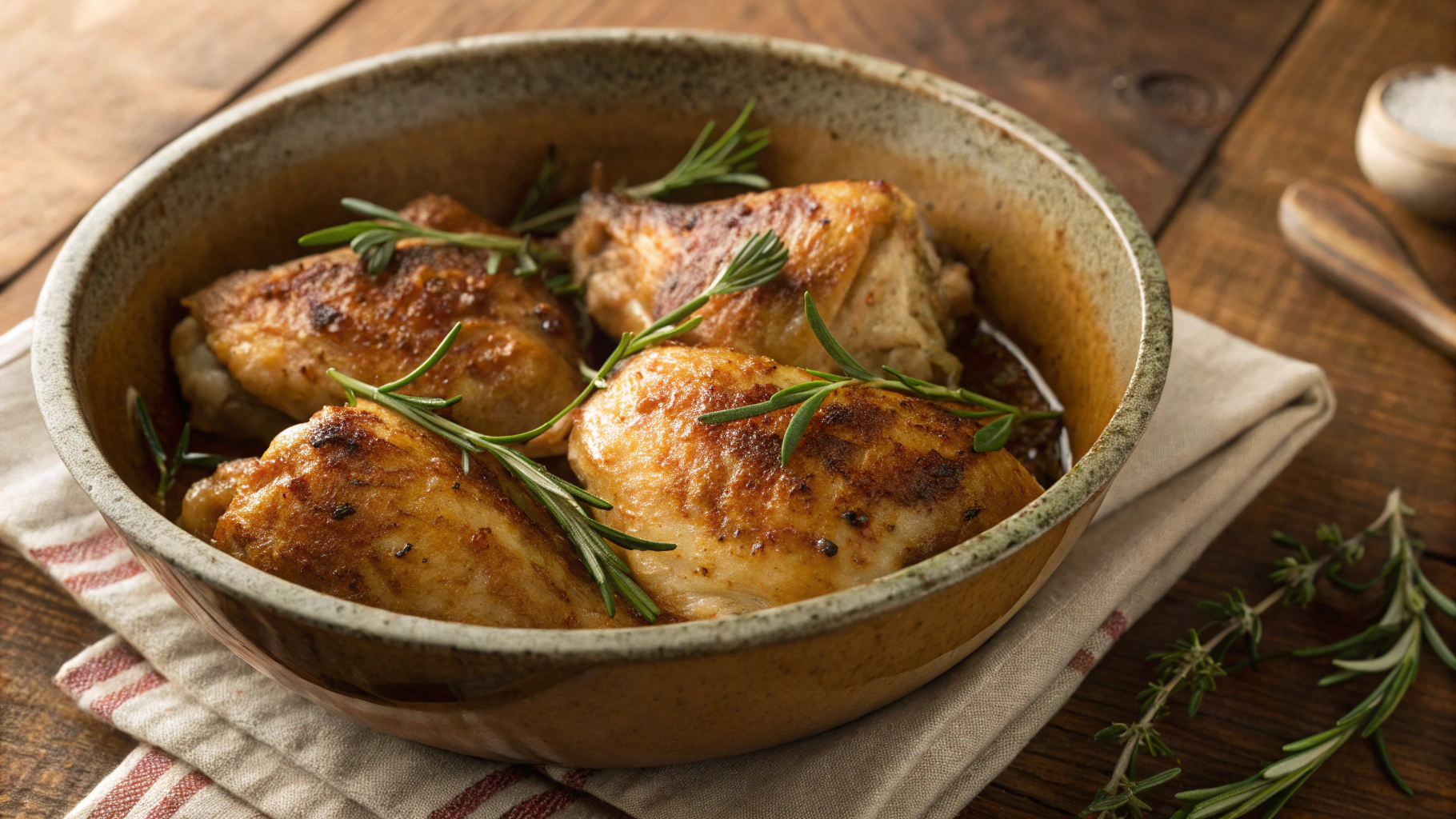 Keto Maple, Lemon and Pancetta Chicken Thighs