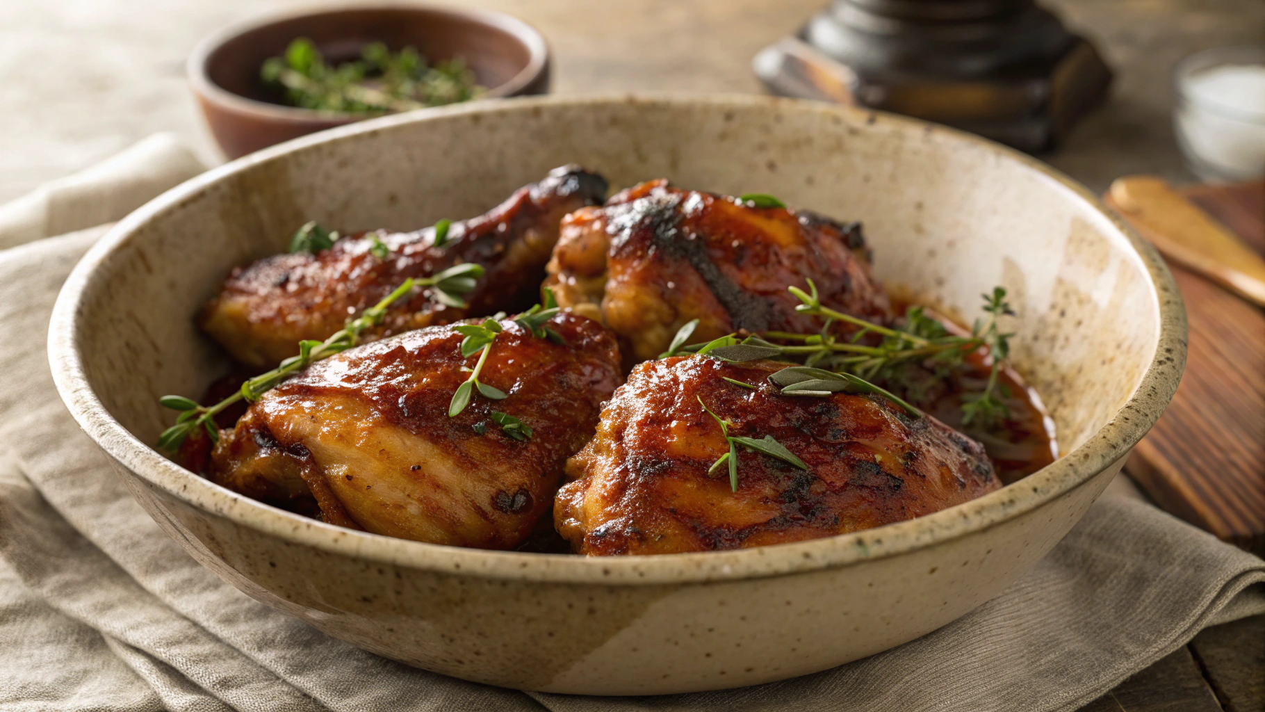 Keto Maple Pancetta Chicken Thighs