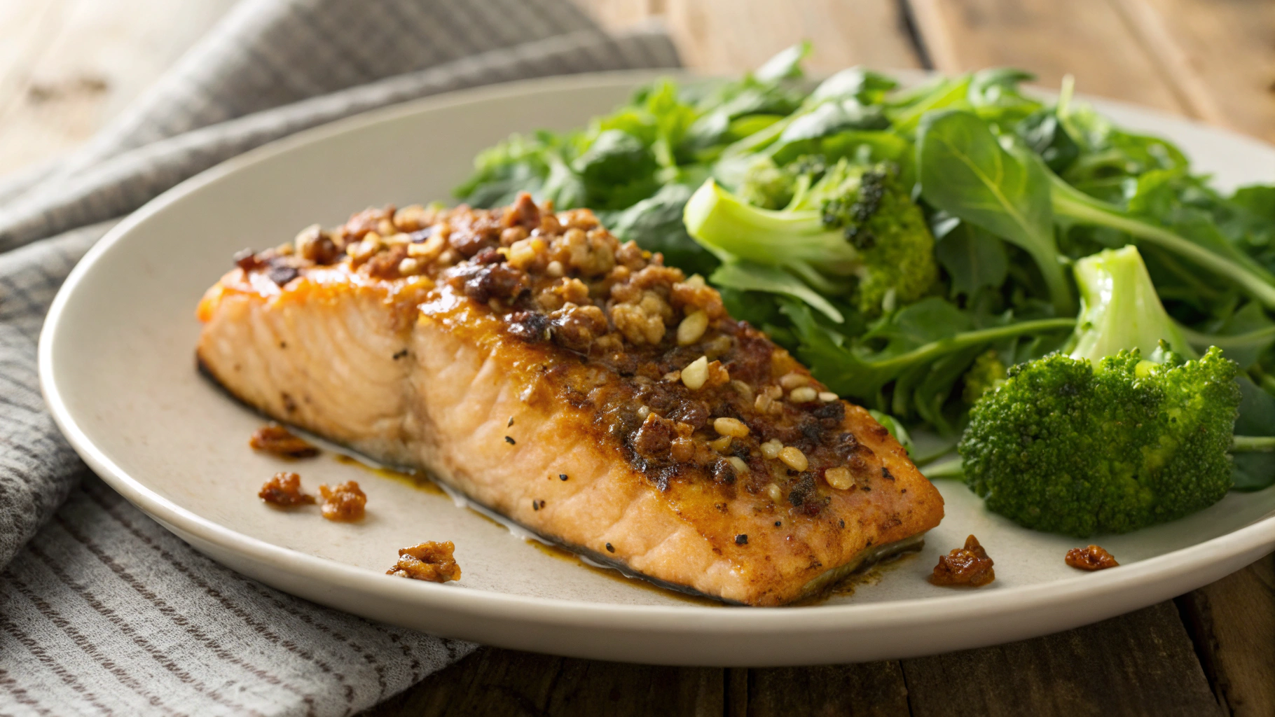 Keto Maple Pecan And Almond Crusted Salmon