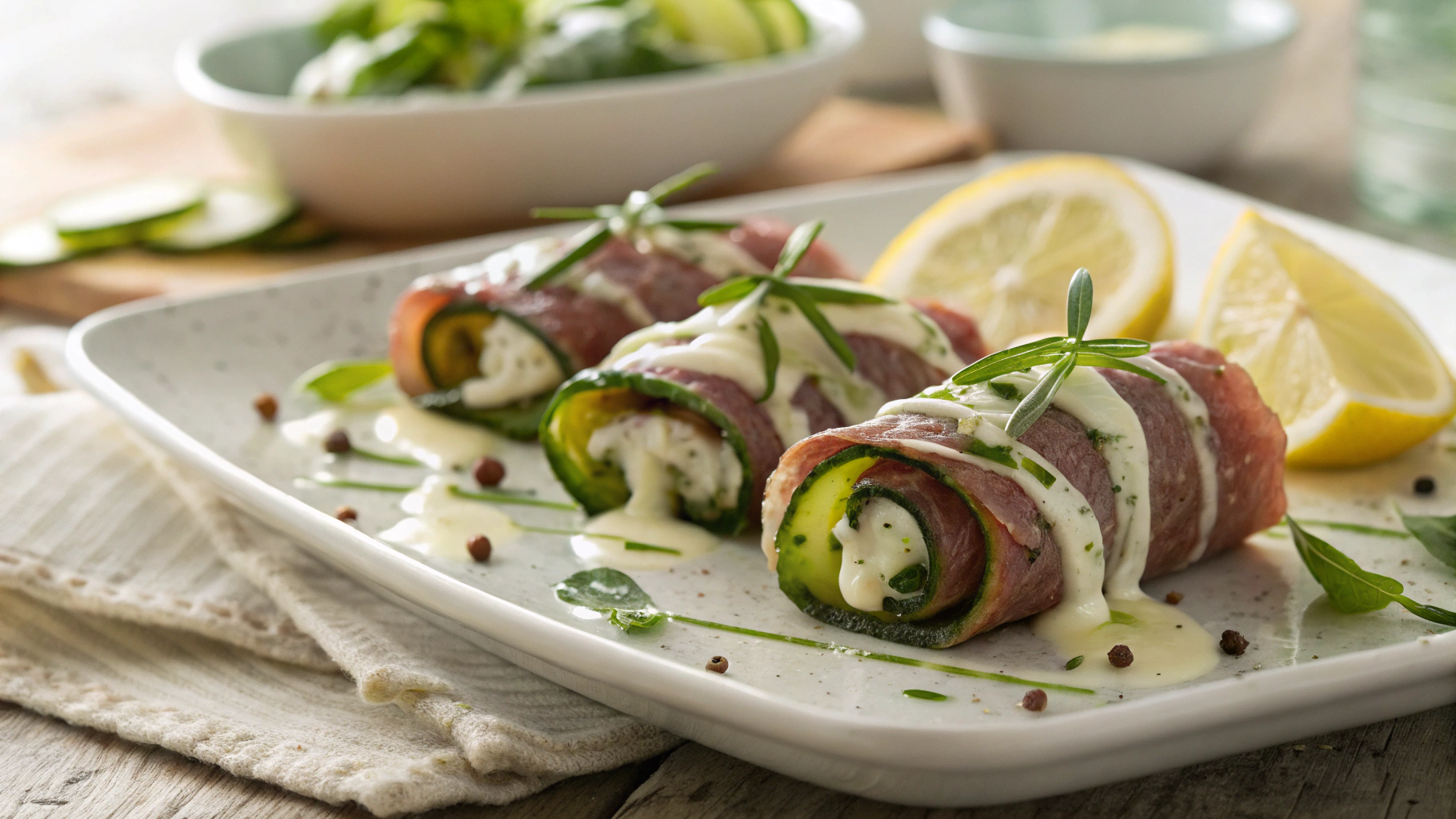 Keto Meaty Italian Cucumber Rolls