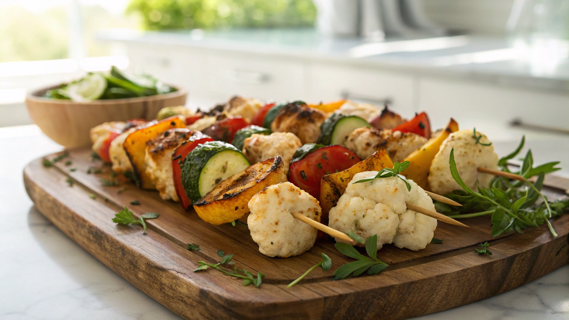 Keto Mediterranean Chicken Skewers