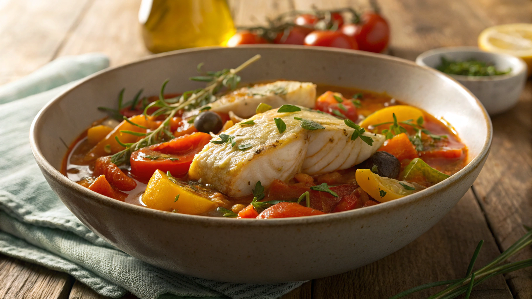Keto Mediterranean Cod Stew