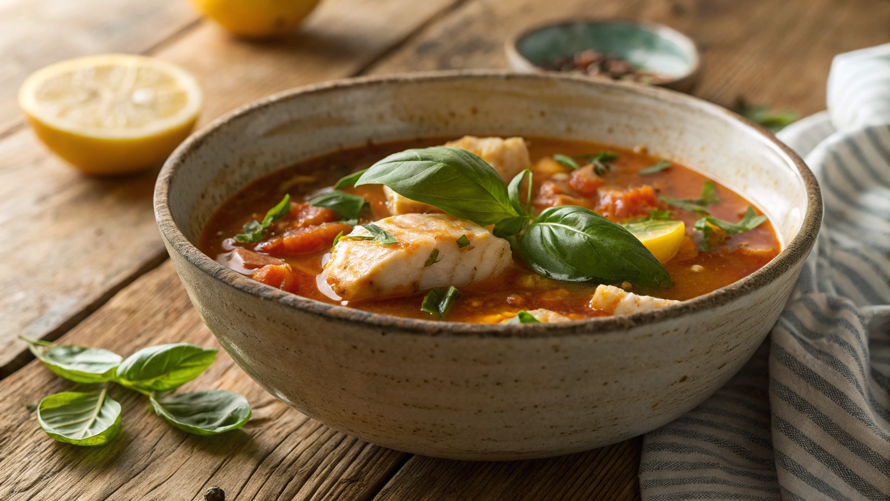Low Carb Mediterranean Fish Soup