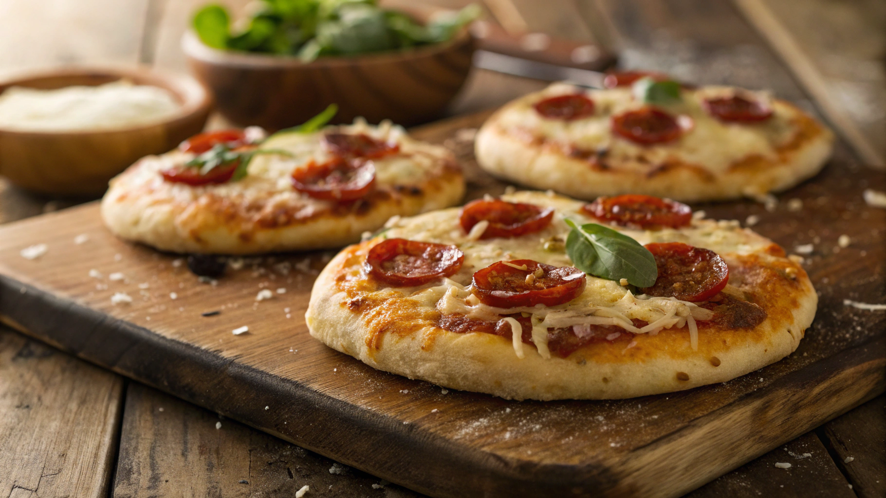 Keto Mini Pepperoni Pizzas