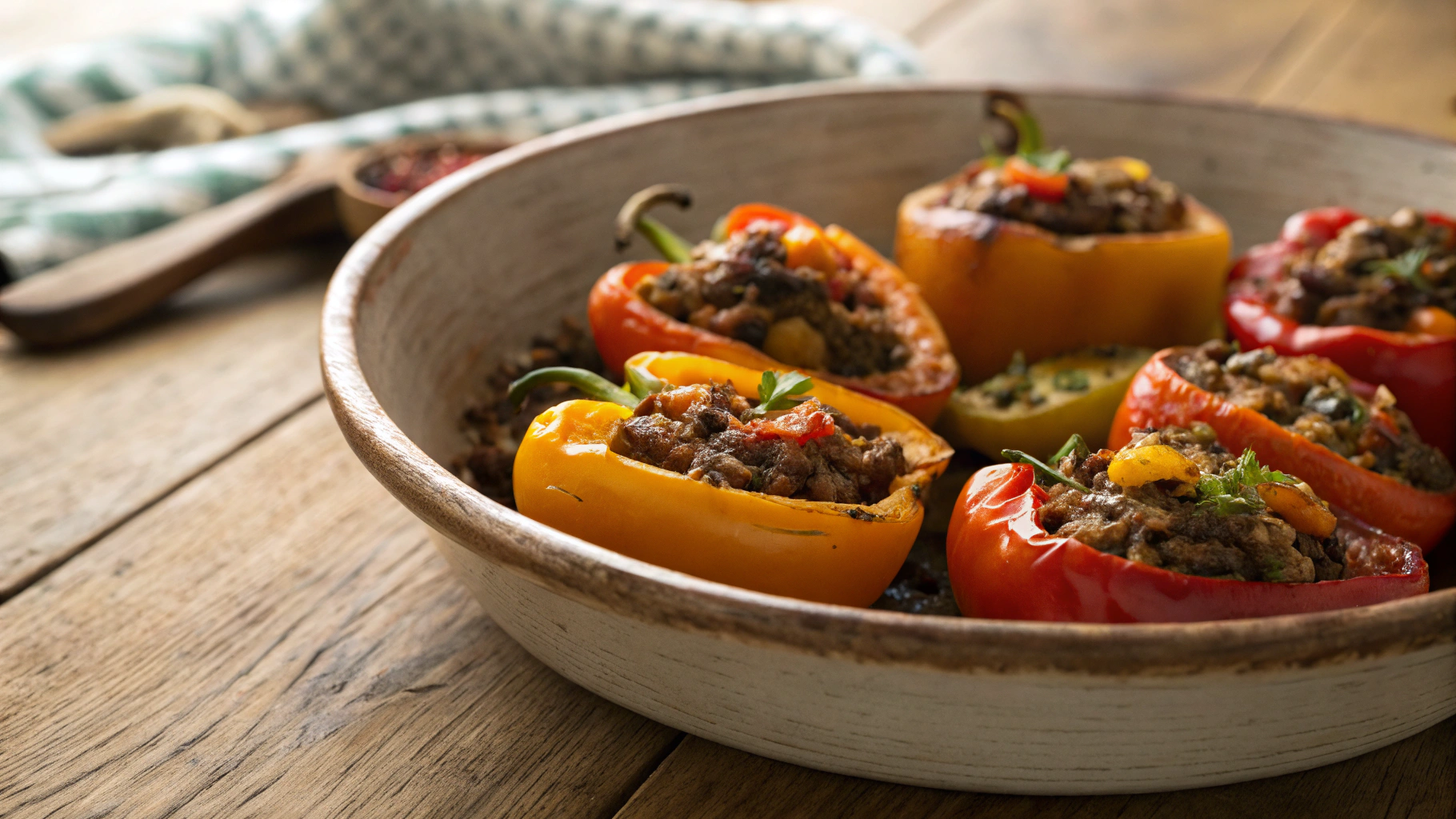 Keto Mini Peppers Stuffed With Beef