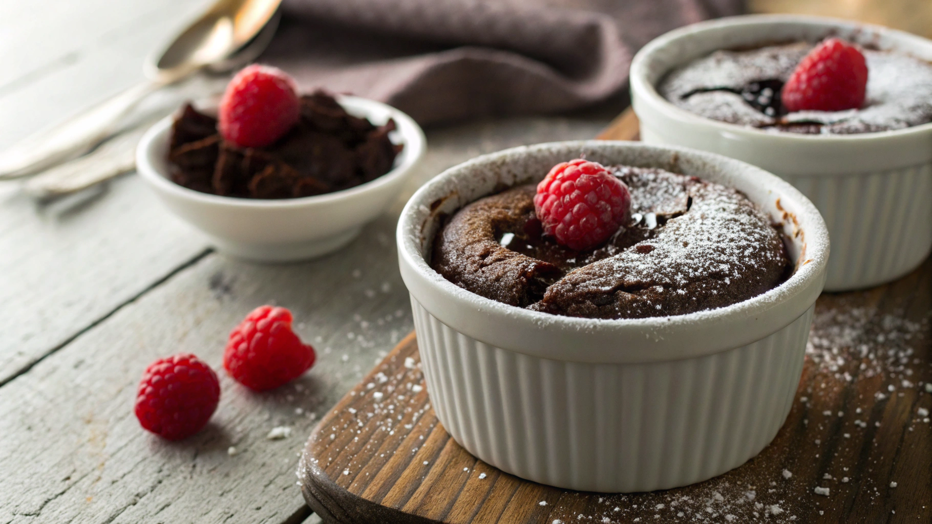 Keto Molten Chocolate Lava Souffles
