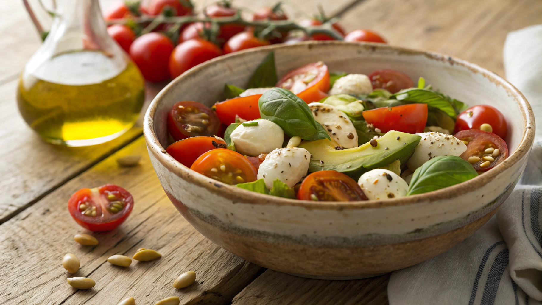 Keto Mozzarella and Avocado Salad