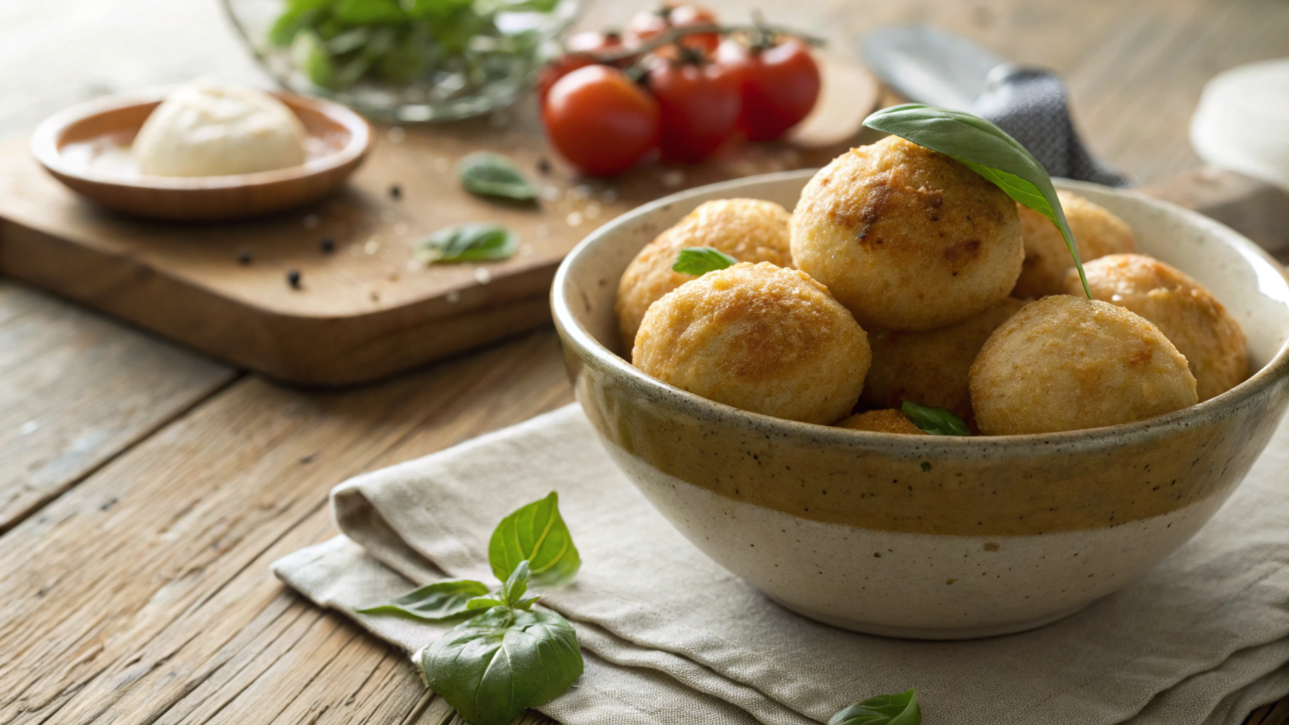 Keto Mozzarella Stuffed Dough Balls