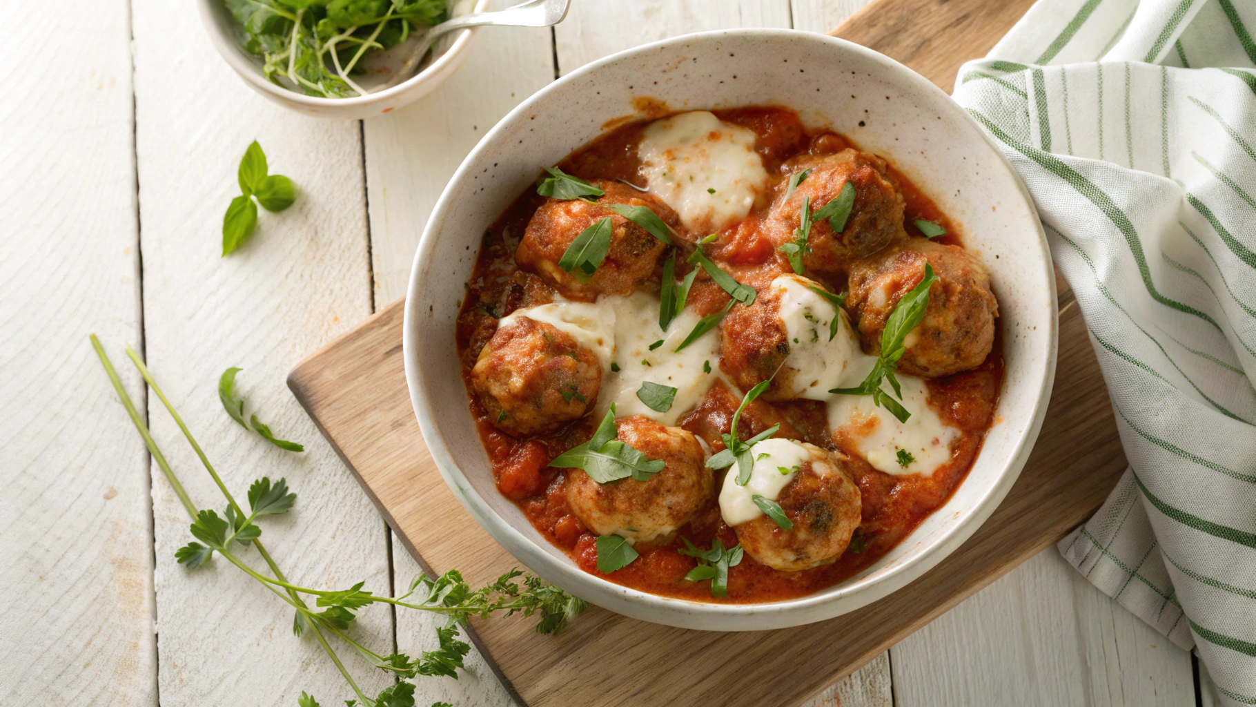 Keto Mozzarella Turkey Meatballs