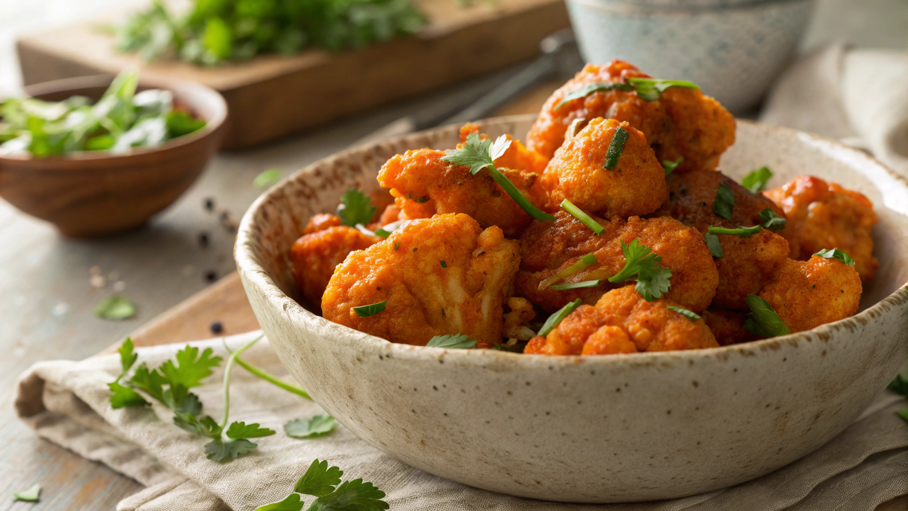 Keto Nashville Hot Cauliflower Nuggets