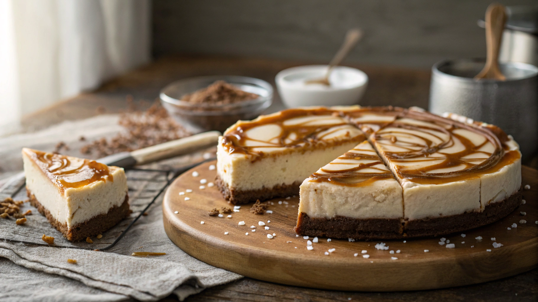 Keto No-Bake Salted Caramel Cheesecake