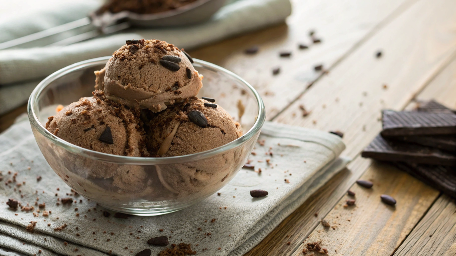 Keto No-Churn Avocado Ice-cream with Chocolate and Peanut Butter