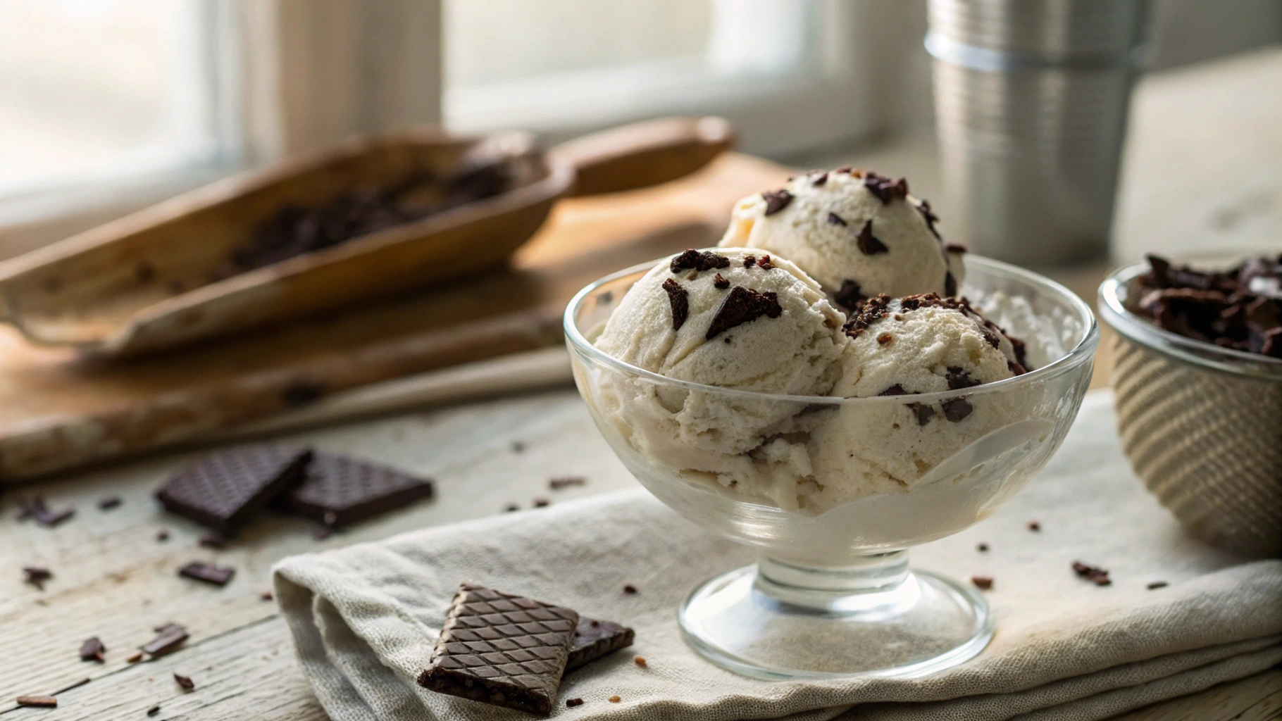 Keto No-Churn Cookies & Cream Ice Cream