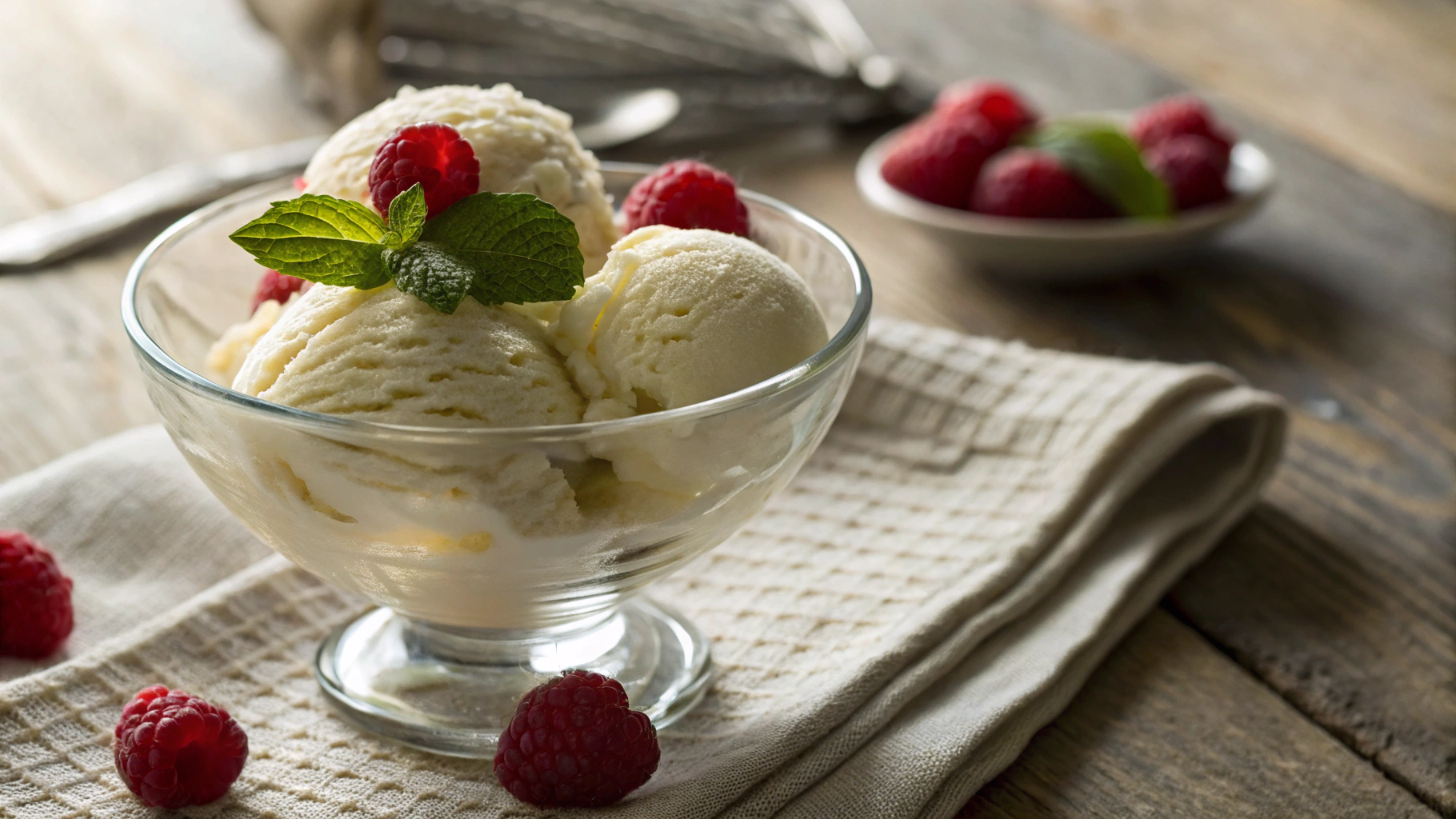 Keto No-Churn Vanilla Bean Ice Cream