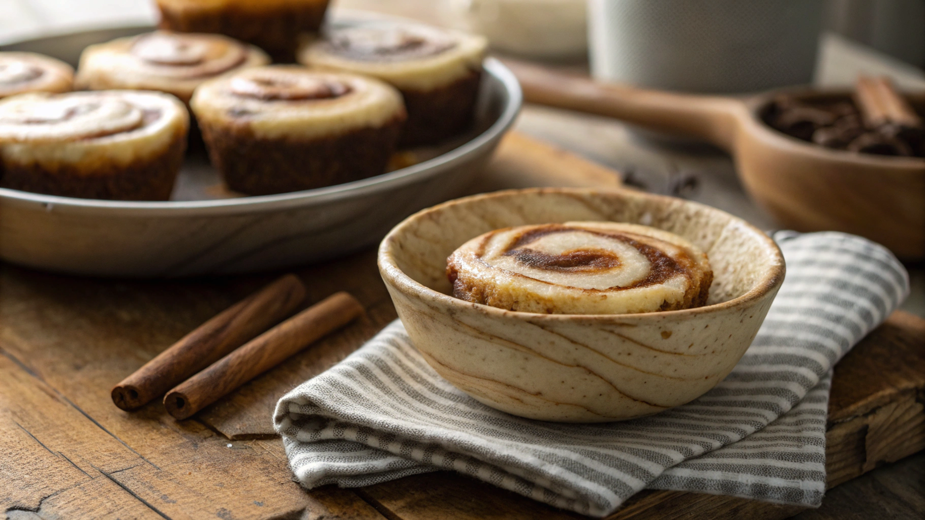 Keto No-Crust Cinnamon Swirl Cheesecake
