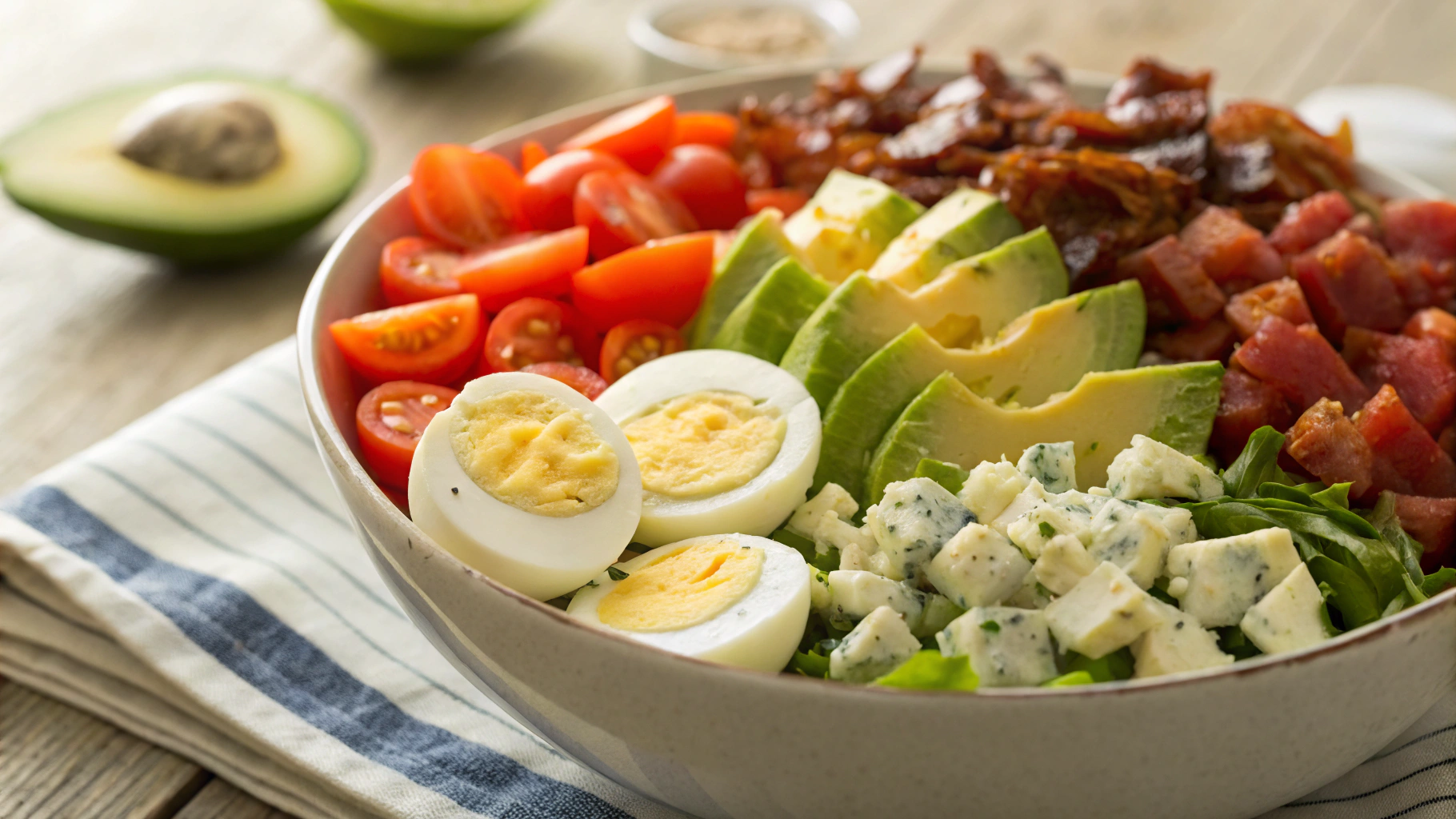Keto "No Lettuce" Cobb Salad Meal Prep