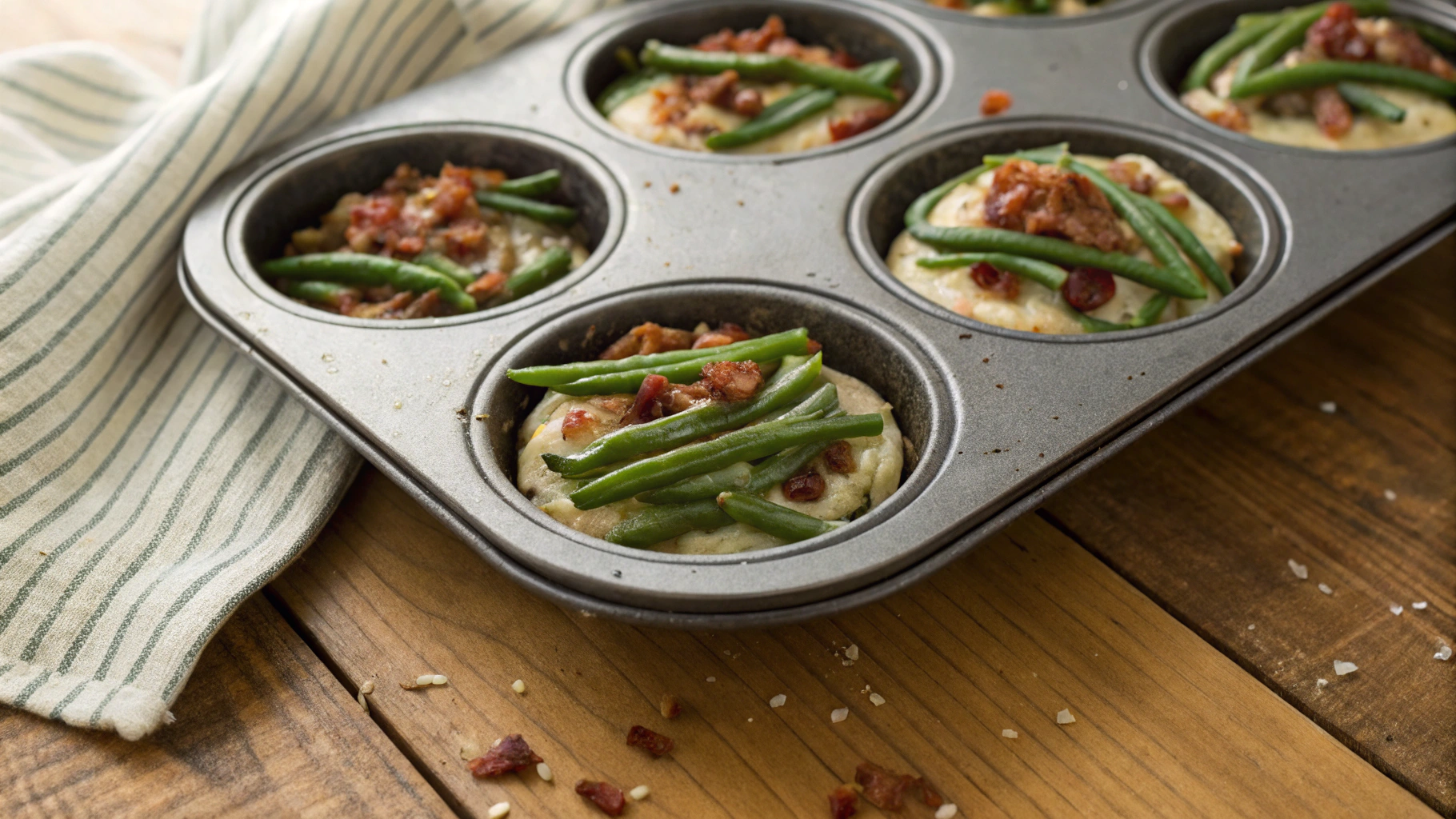 Keto No-Nut Mini Green Bean Casseroles