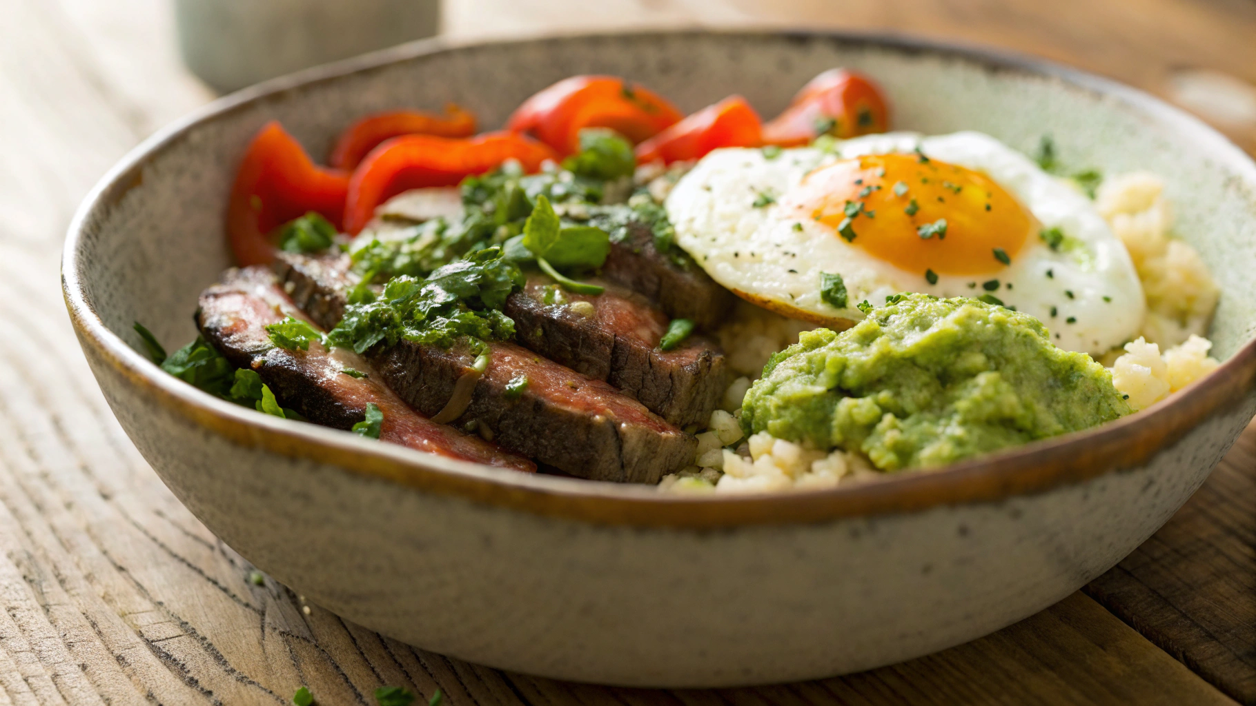 Low Carb OMAD Chimichurri Steak And Eggs