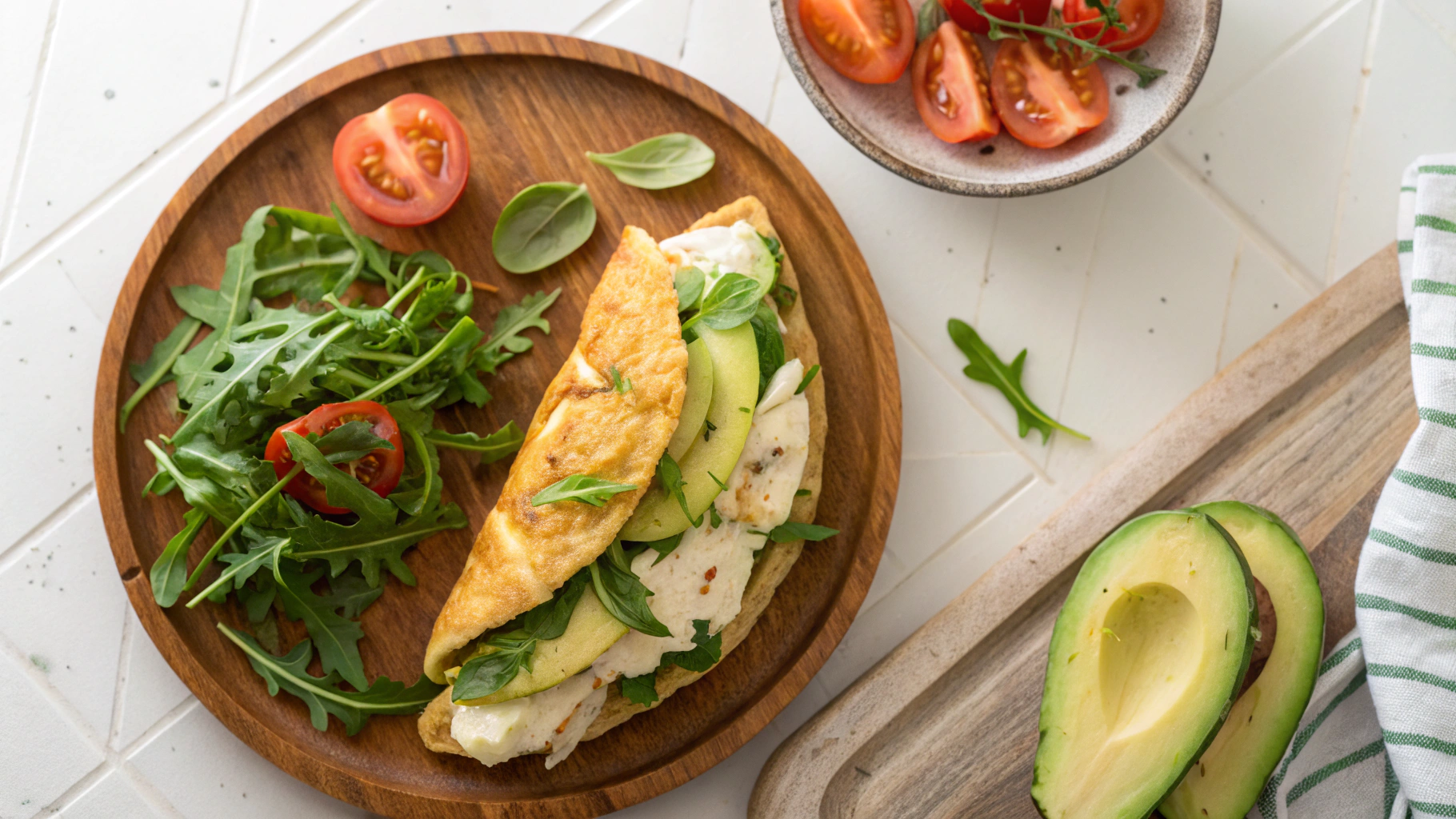 Low Carb OMAD Mediterranean Omelet Sandwich