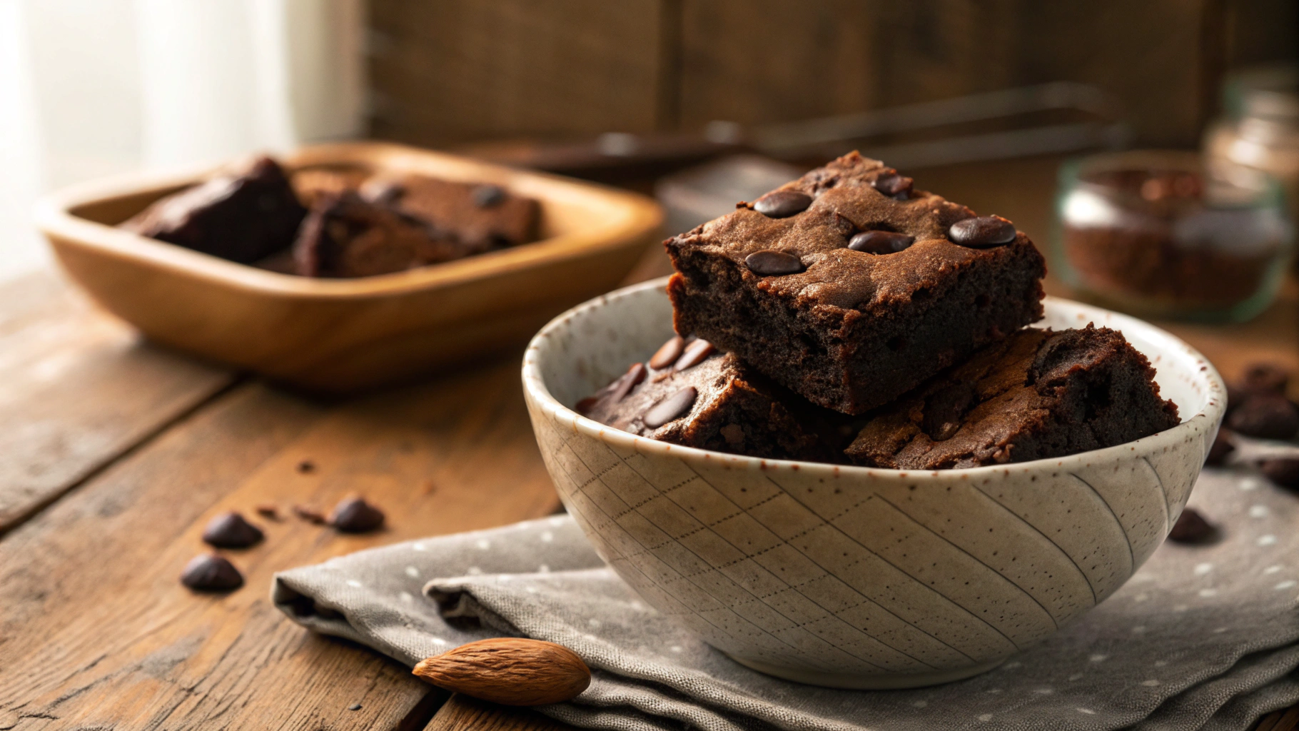 Keto One-Bowl Double Chocolate Almond Brownies