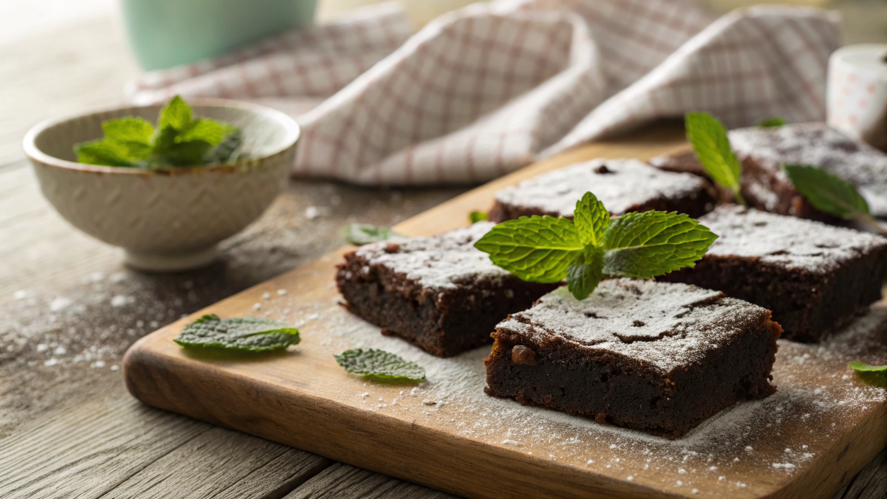 Keto One-Bowl Peppermint Brownies