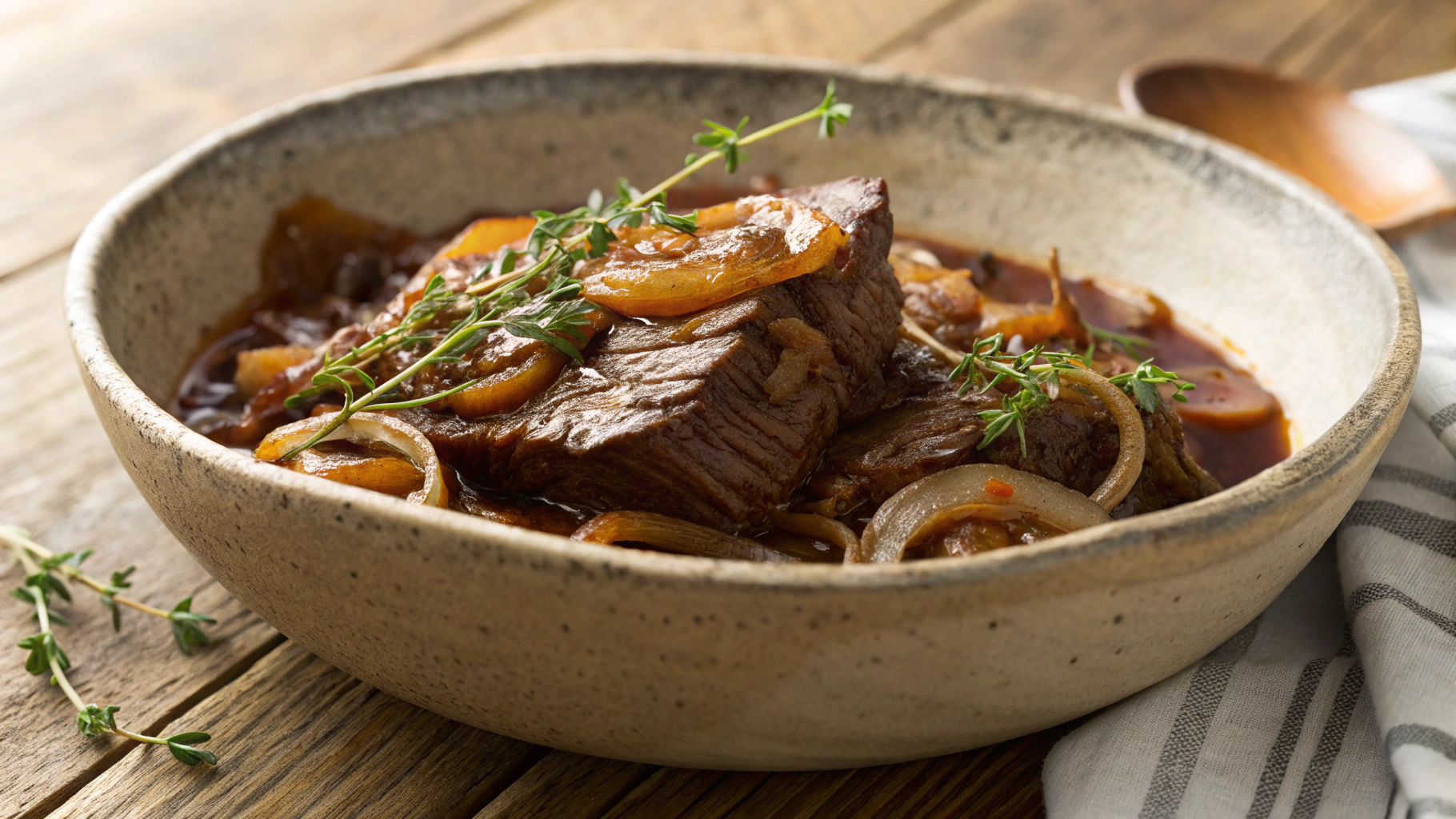 Keto Onion Braised Beef Brisket
