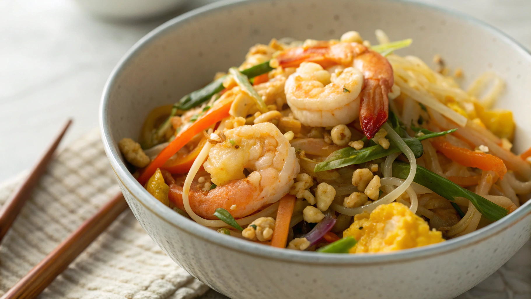 Low Carb Pad Thai with Shirataki Noodles