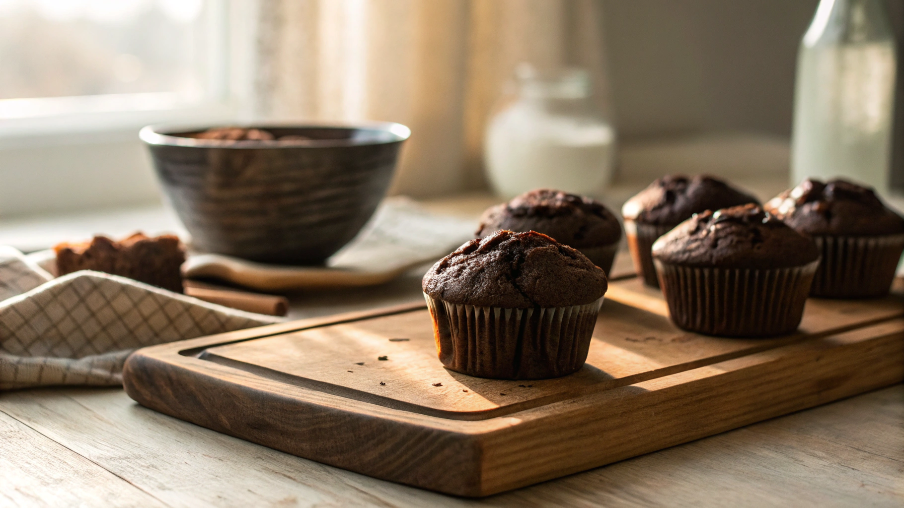 Keto Paleo Double Chocolate Muffins