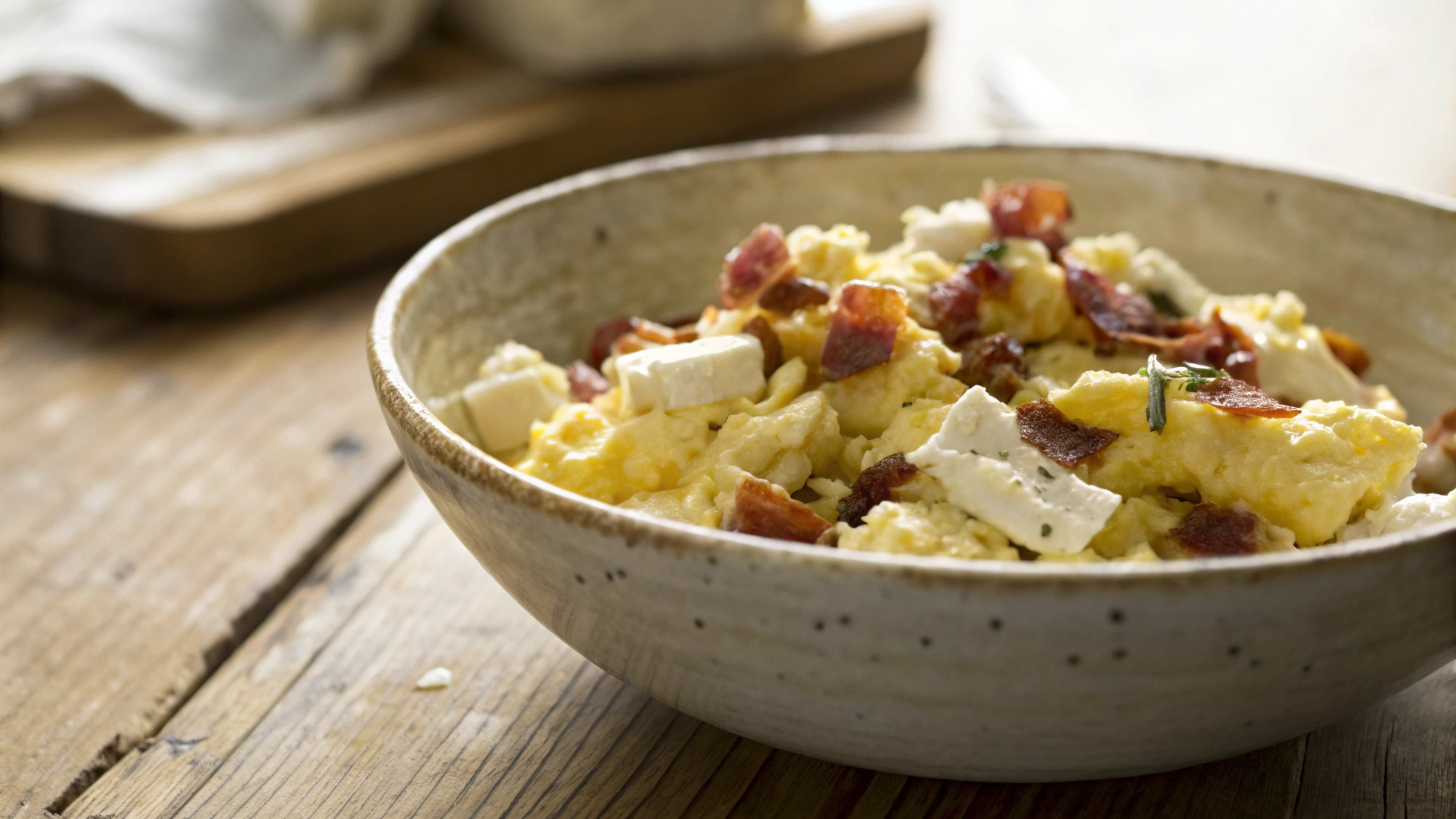 Keto Pancetta And Brie Scrambled Eggs