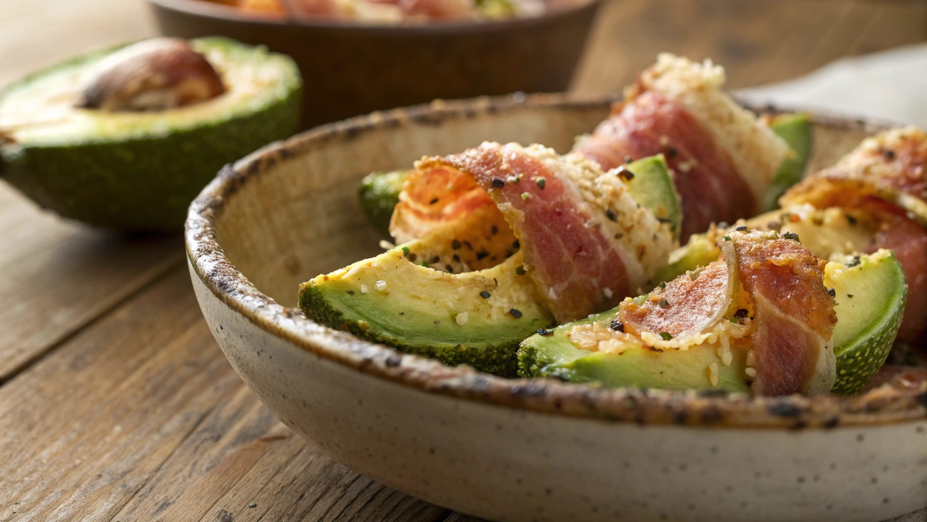 Keto Parmesan and Prosciutto Baked Avocado