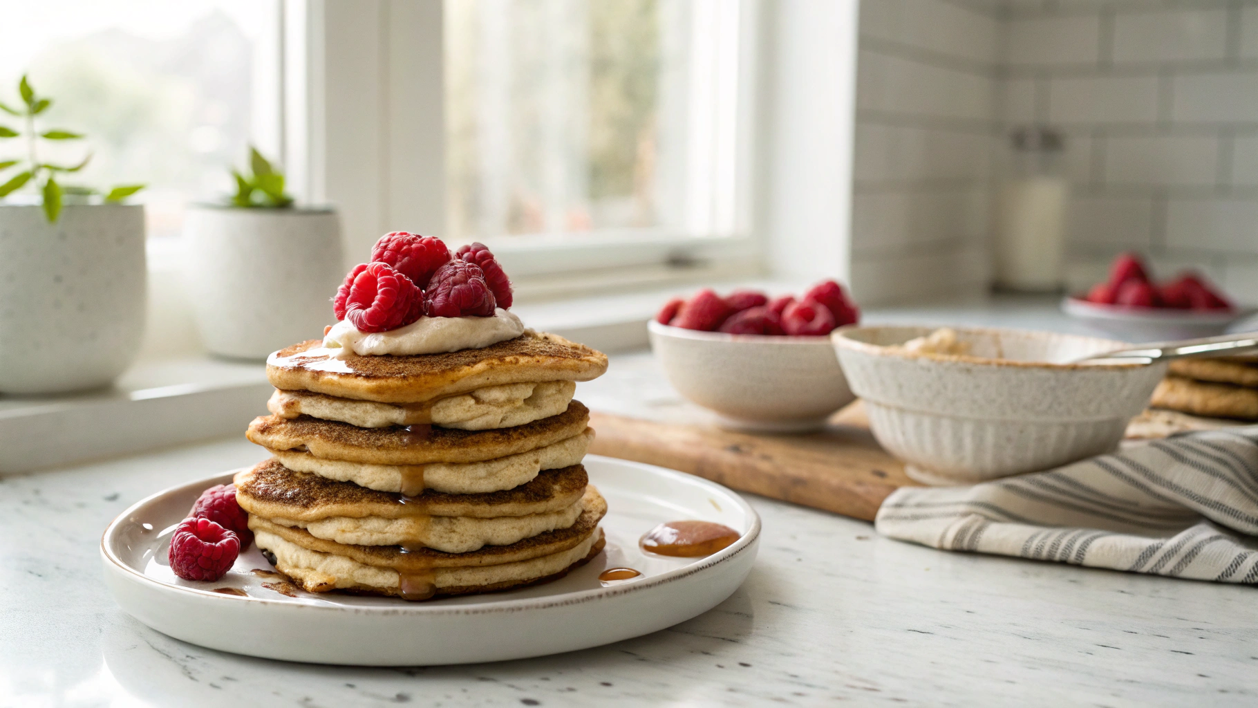 Low Carb Peanut Butter and Cream Cheese Pancakes