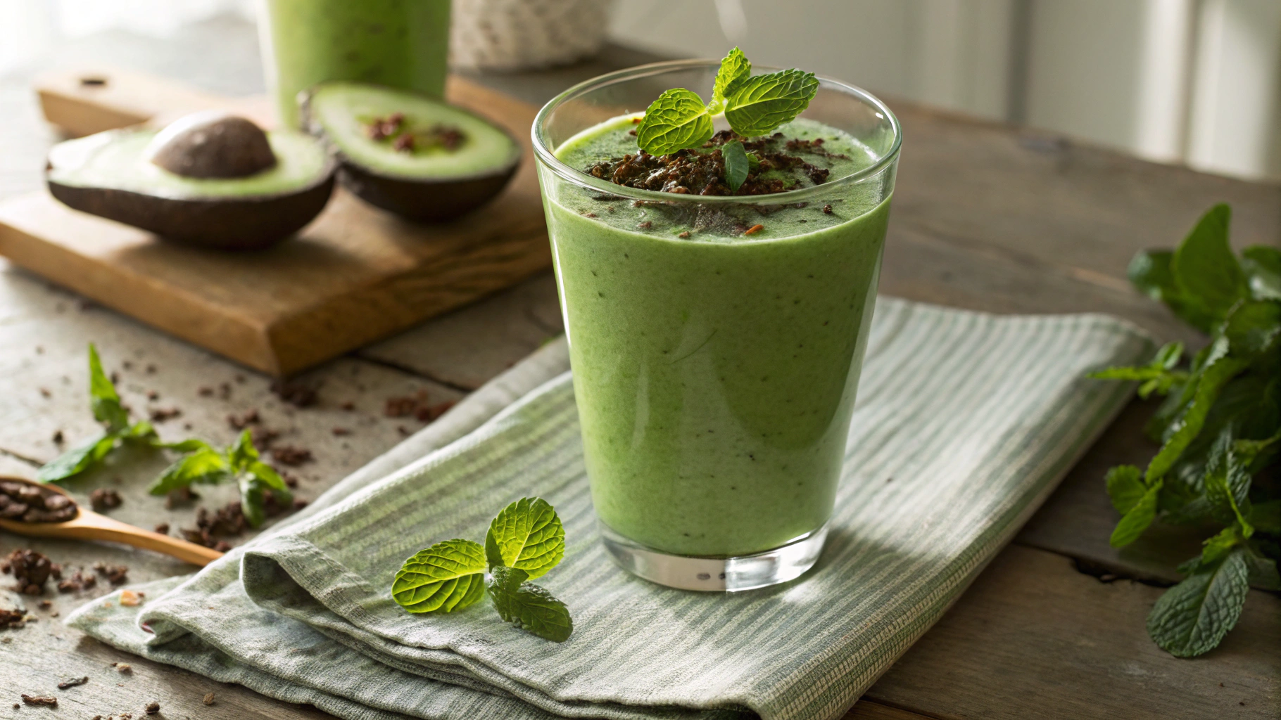 Keto Peppermint Avocado Smoothie