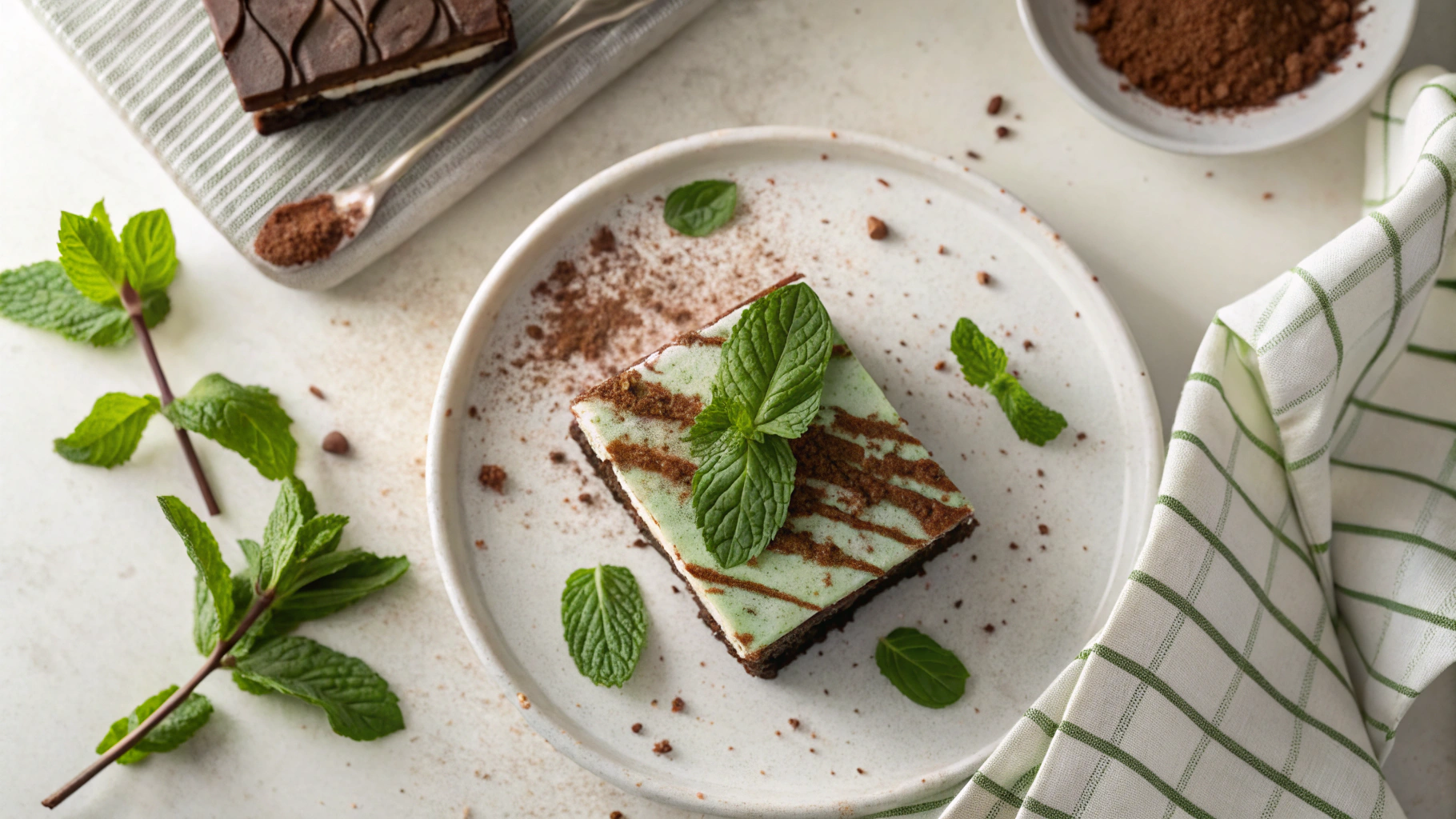 Keto Peppermint Slice