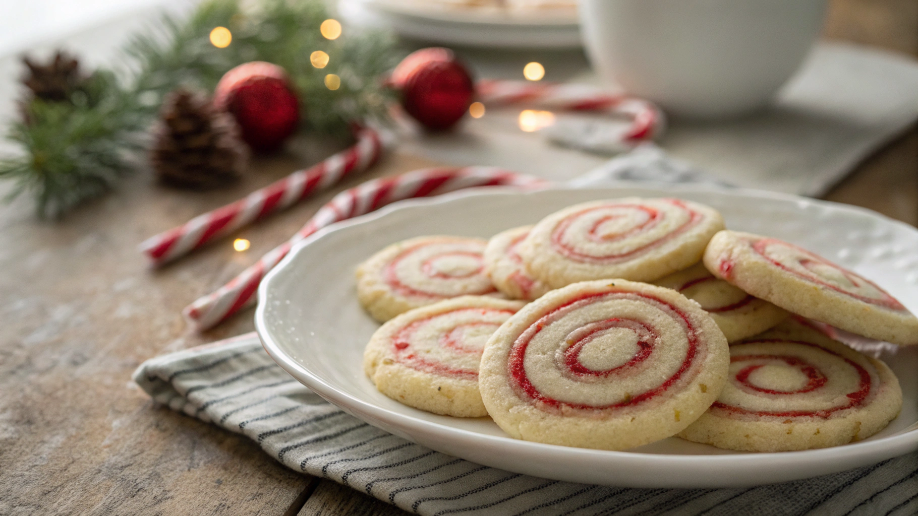 Keto Peppermint Swirl Cookies