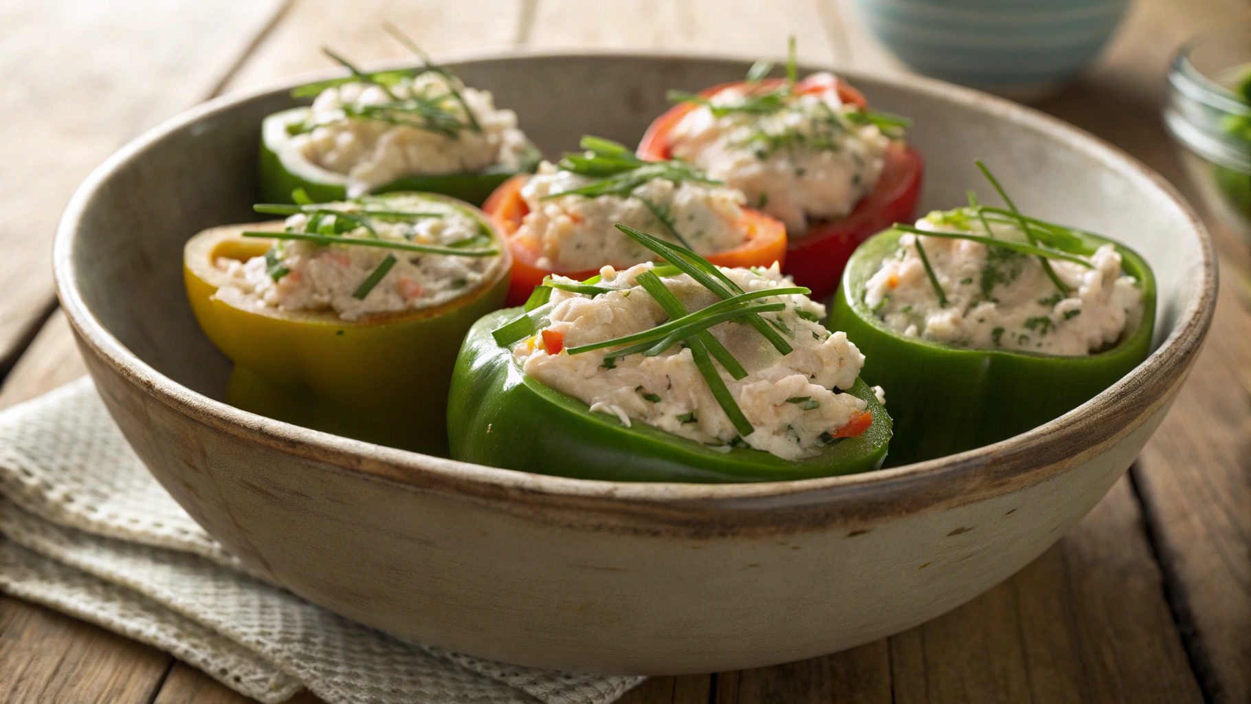 Keto Peppers Stuffed With Tuna Mayo