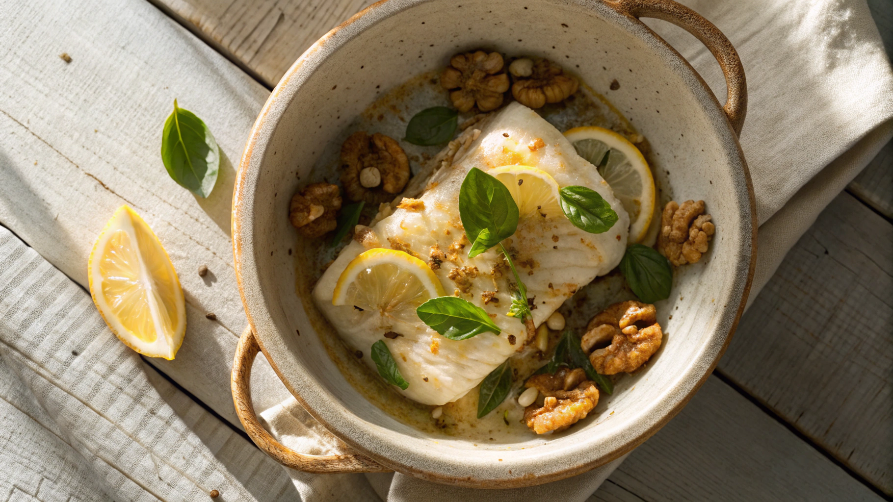 Keto Pesto Baked Cod