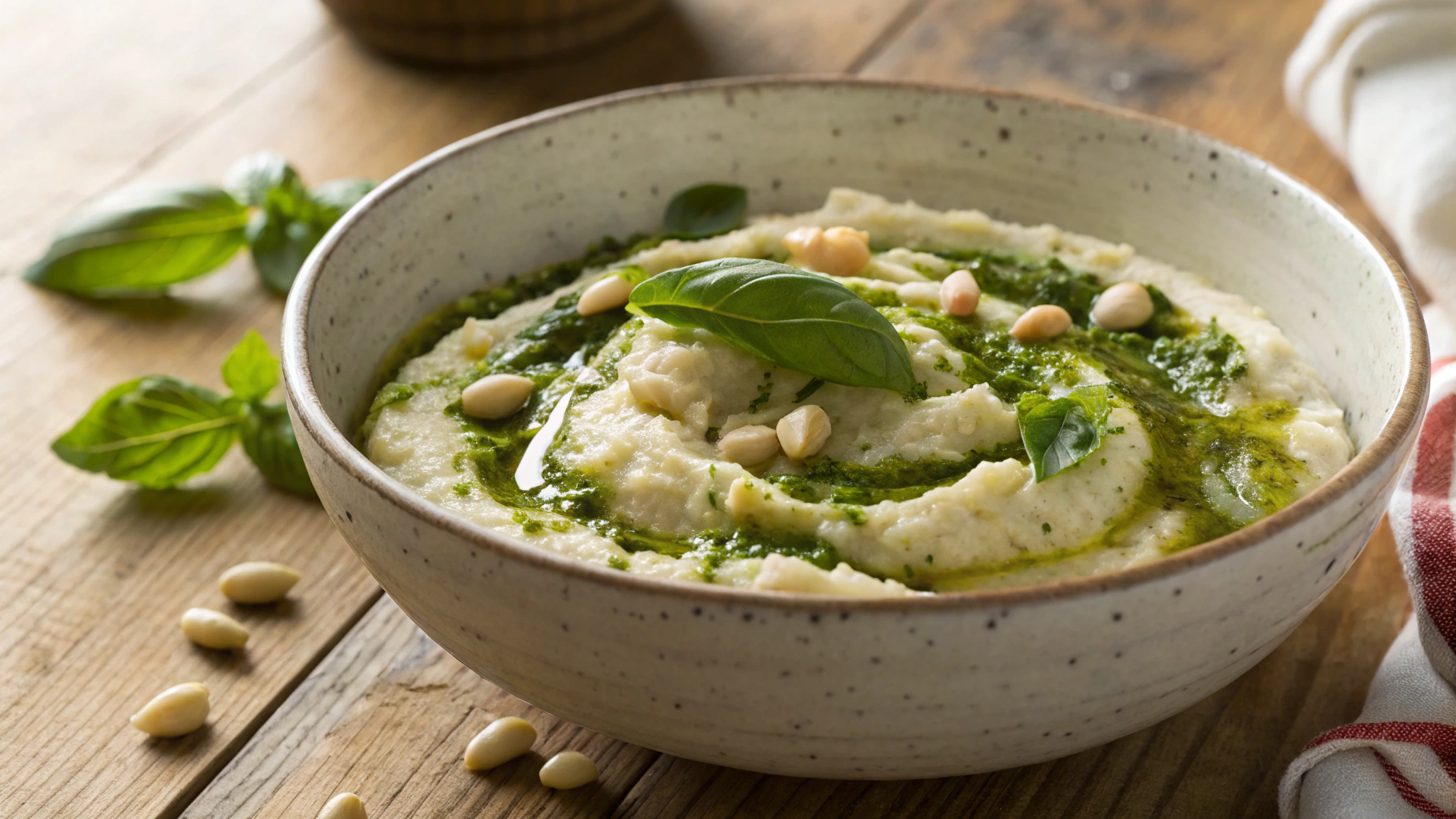 Keto Pesto Cauliflower Mash