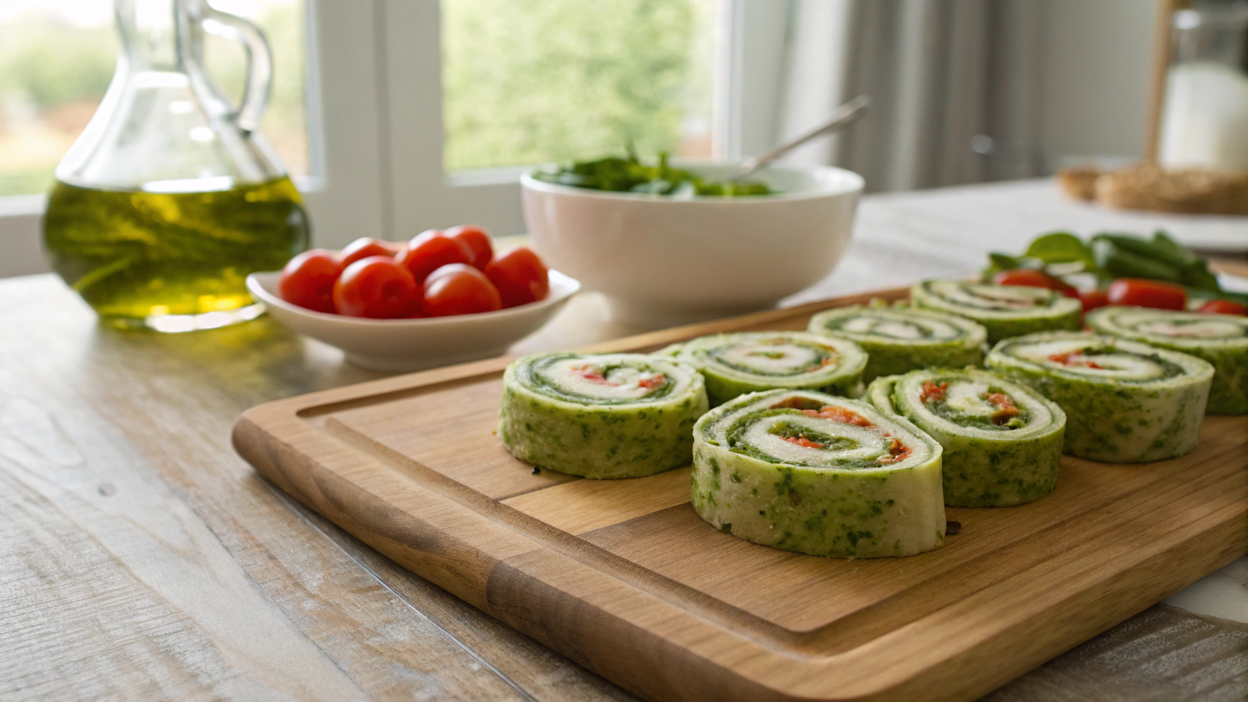 Keto Pesto Deli Pinwheels
