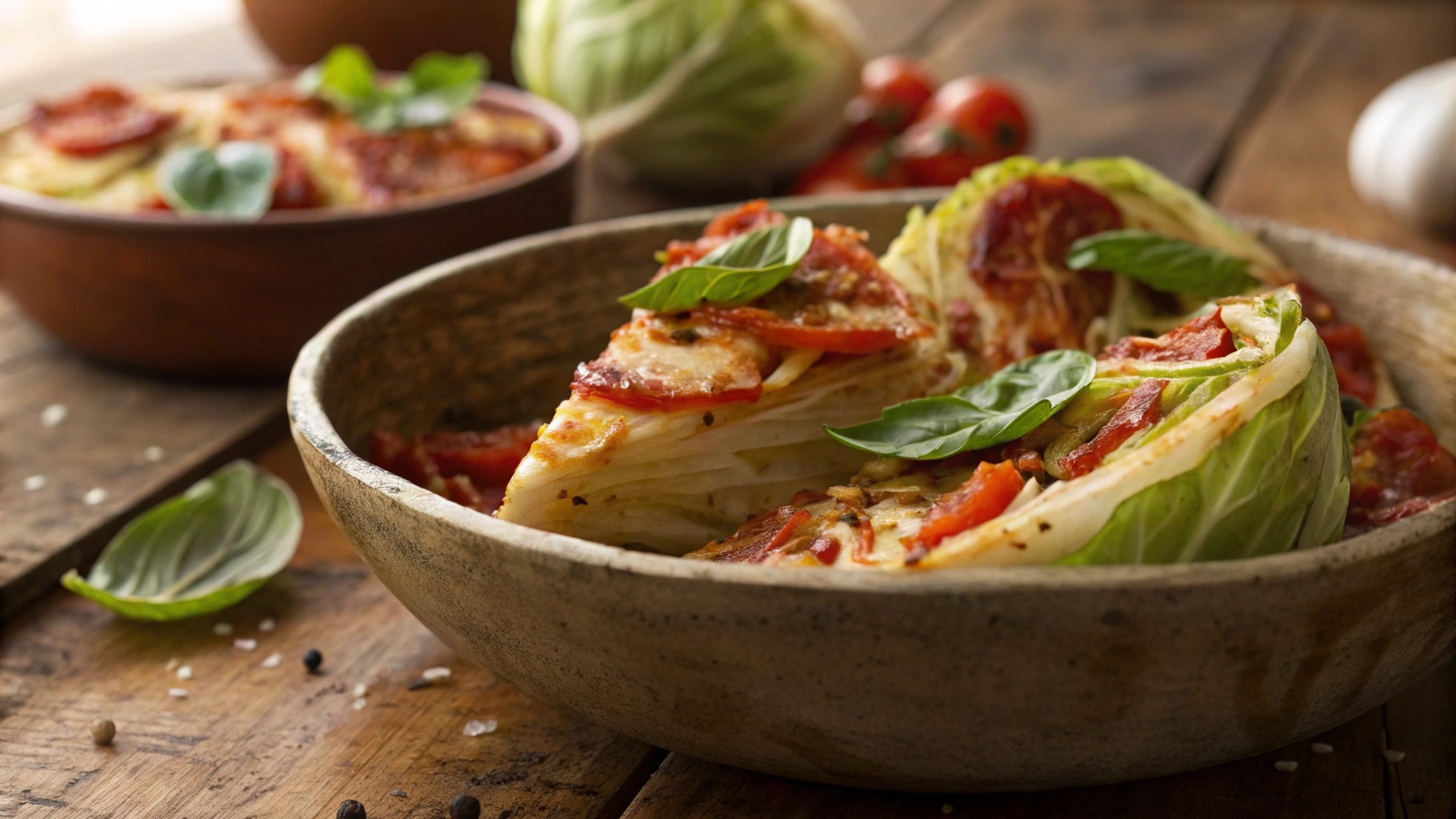 Low Carb Pizza Cabbage Wedges