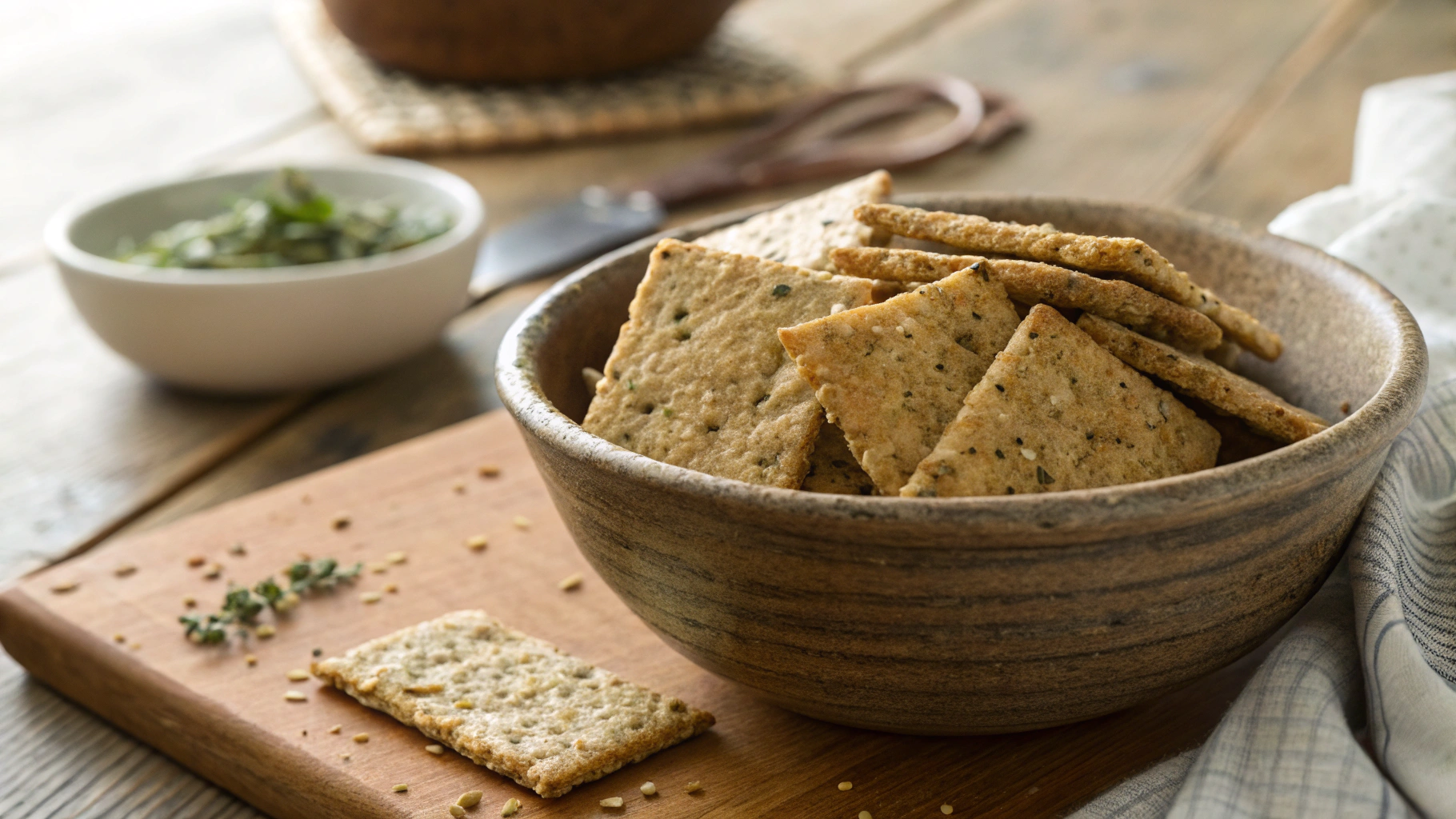 Keto Poppyseed Hemp Heart Party Crackers