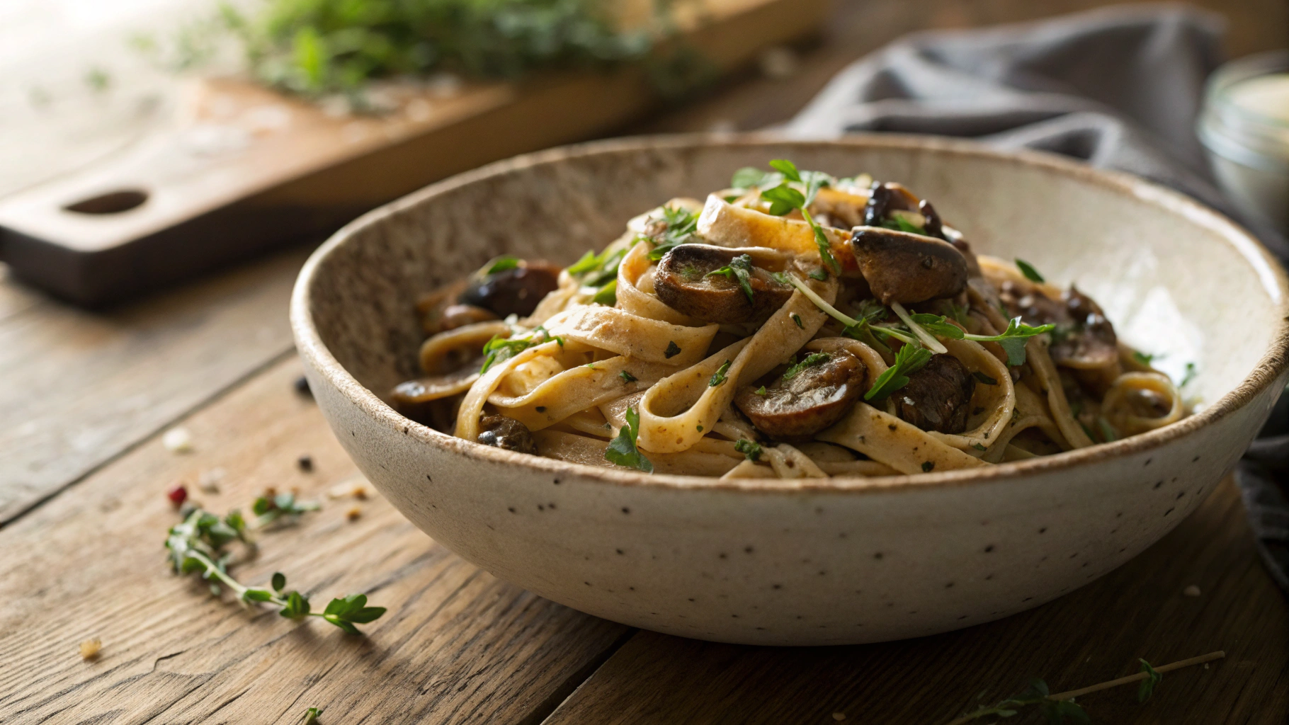 Keto Porcini Mushroom Fettuccine Pasta Noodles