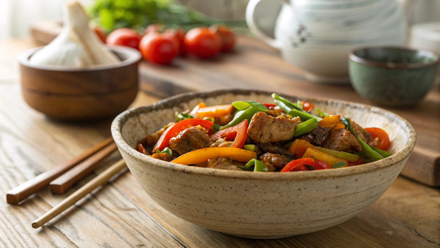 Low Carb Pork and Egg Fried Rice