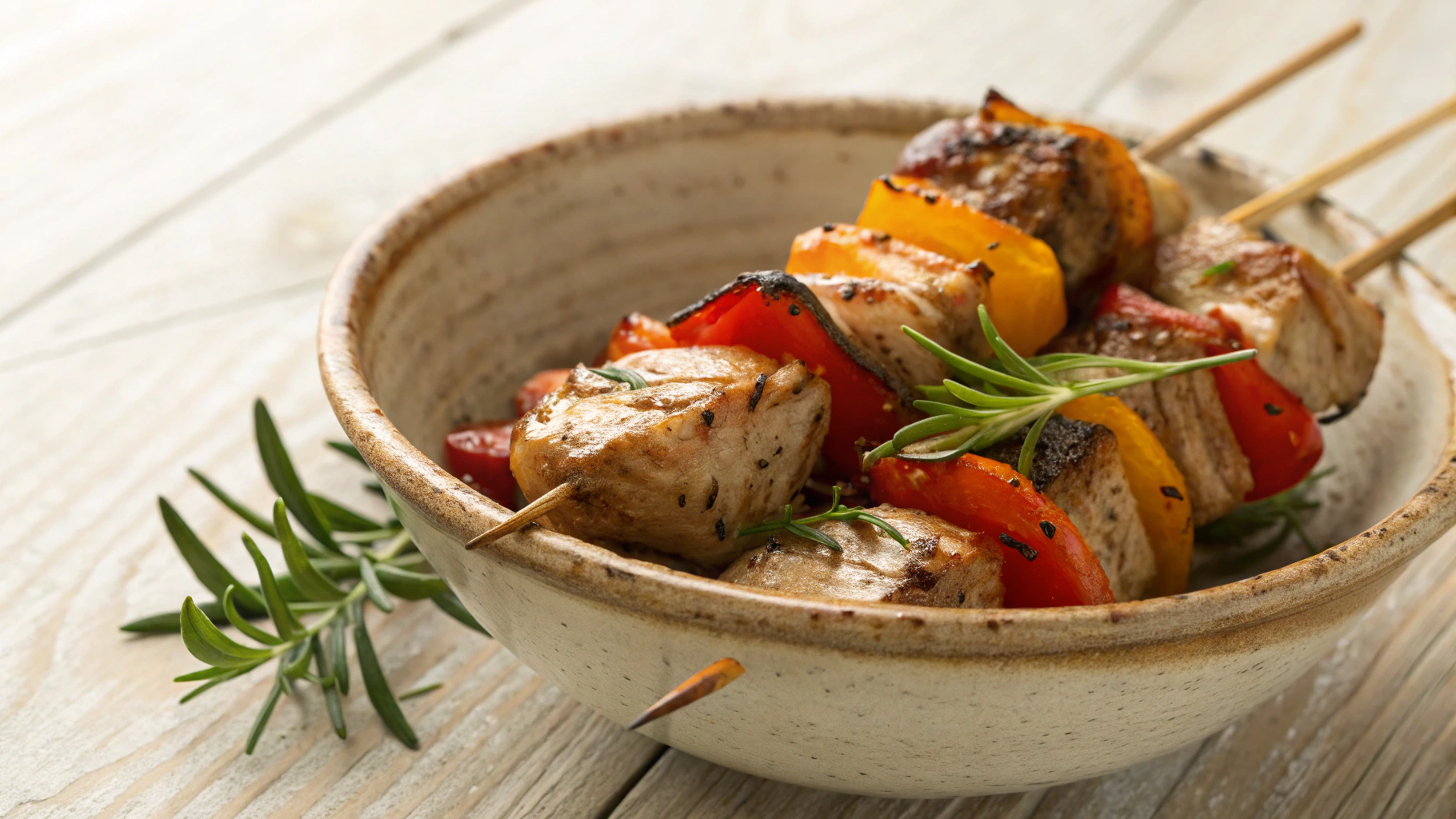 Keto Pork and Pepper Kebabs