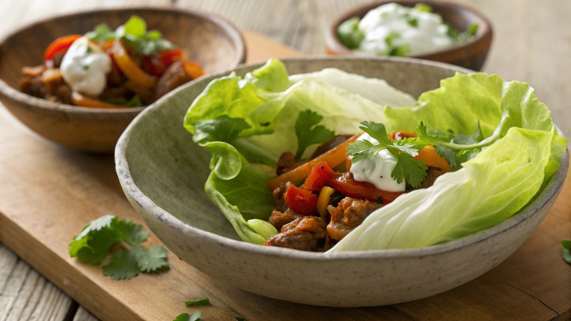 Keto Pork and Pepper Lettuce Wraps