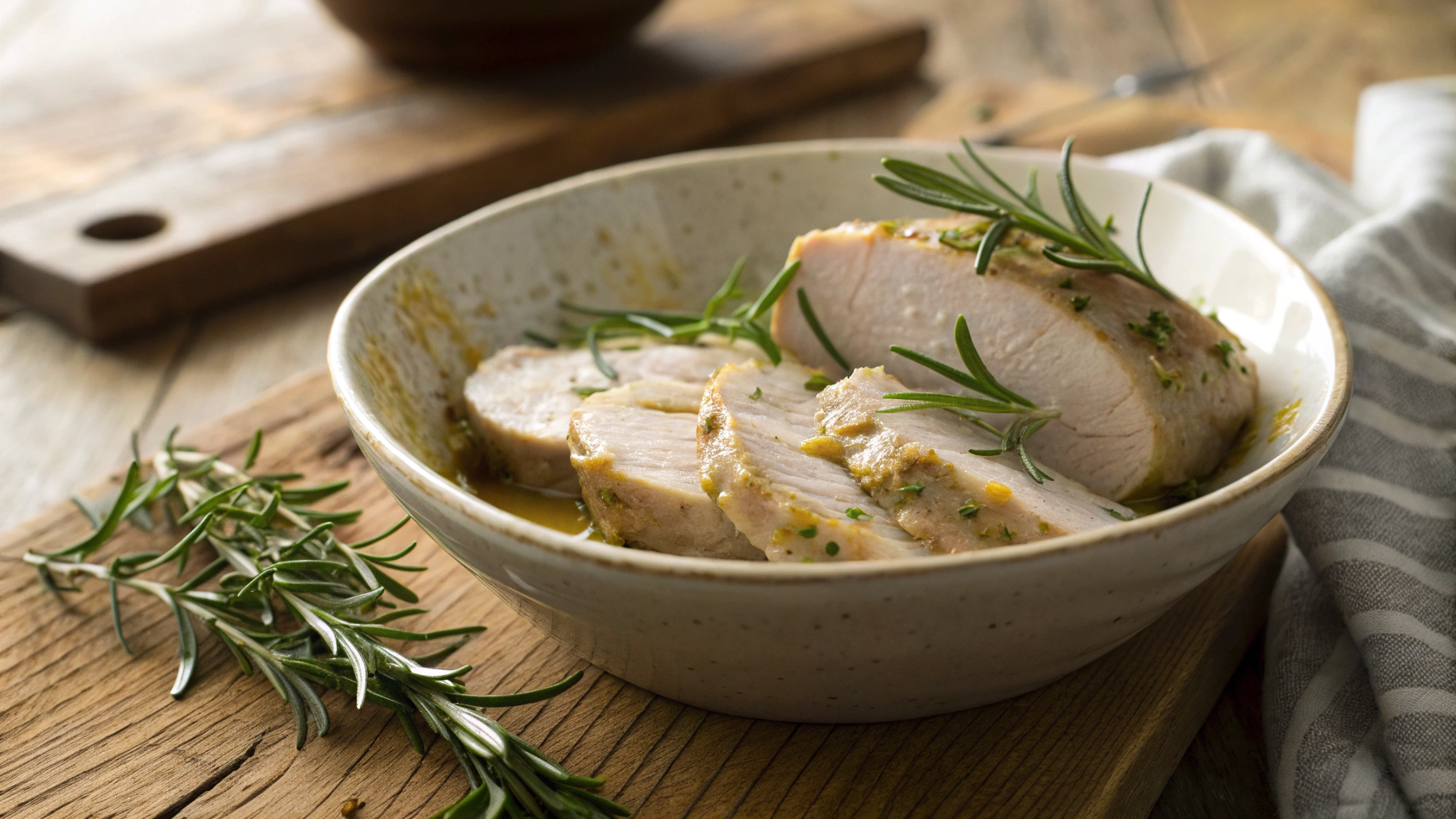 Keto Pork Loins with Creme Fraiche and Mustard Sauce